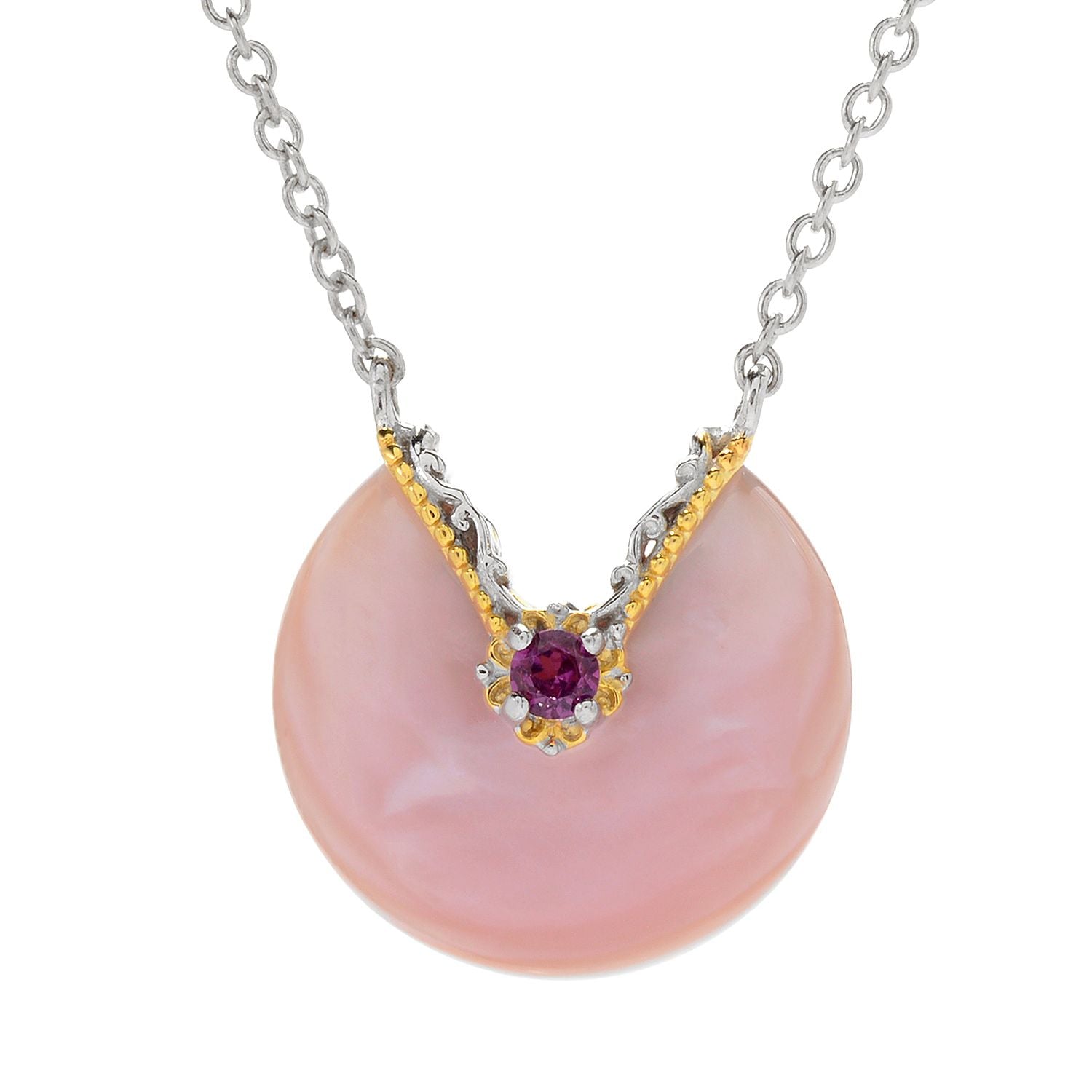 Gems en Vogue Mother-of-Pearl & Gemstone Necklace
