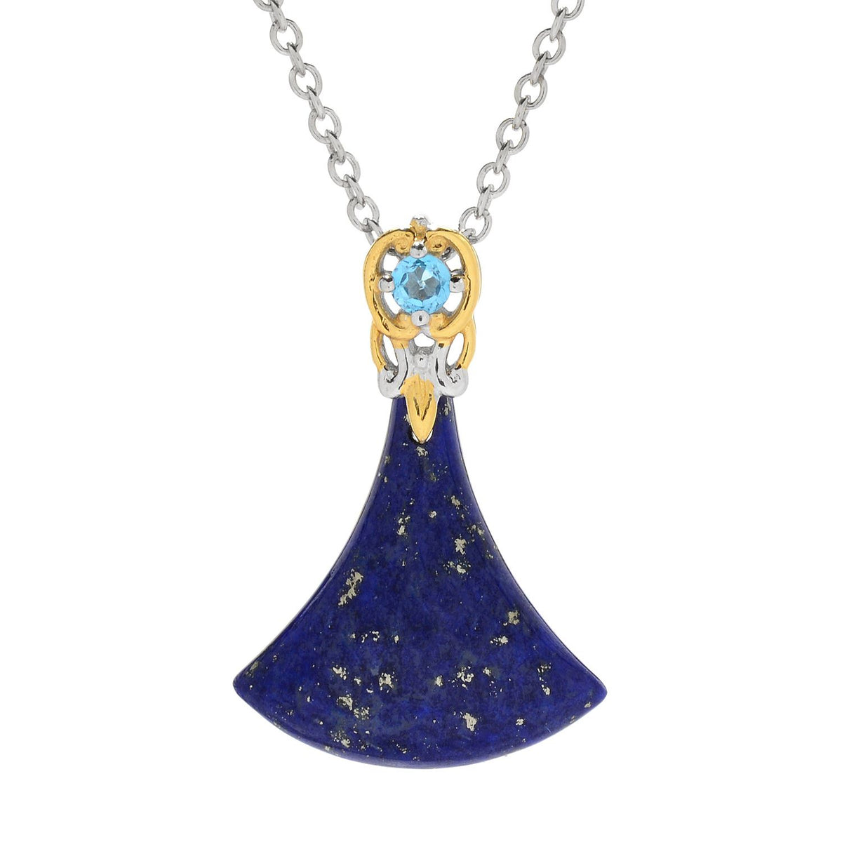 Pendentif Gems en Vogue lapis-lazuli, turquoise et topaze bleue de Londres