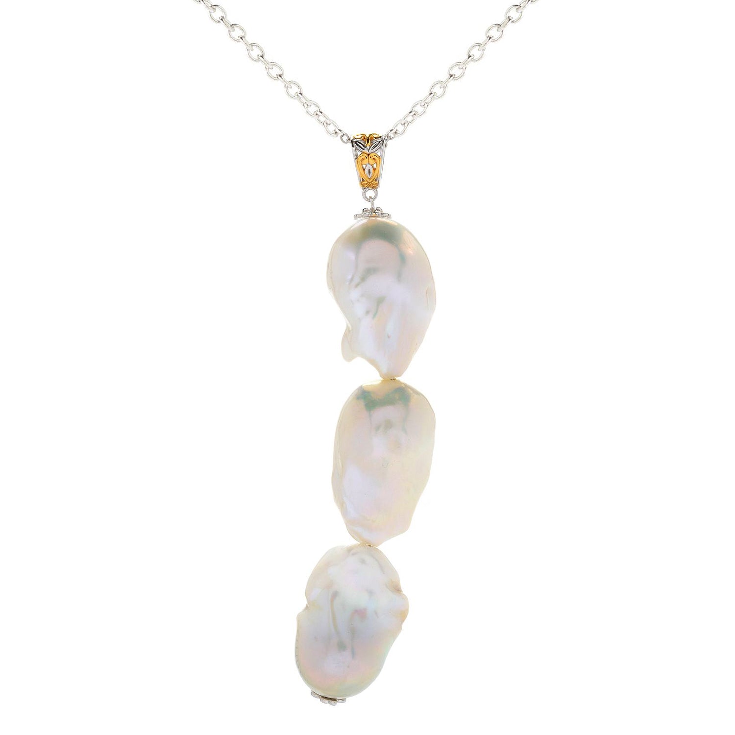 Pendentif trois perles en perles baroques Gems en Vogue
