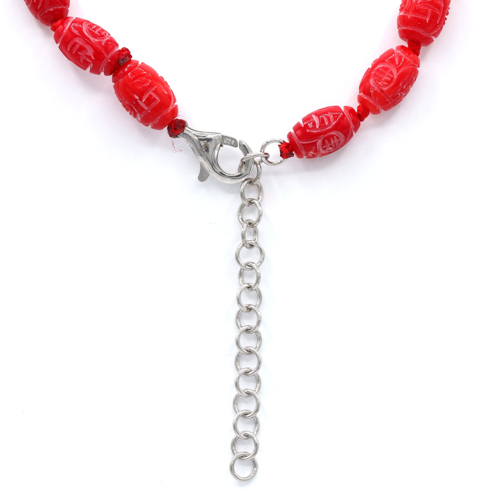 Collier bolo Gems en Vogue en corail rouge