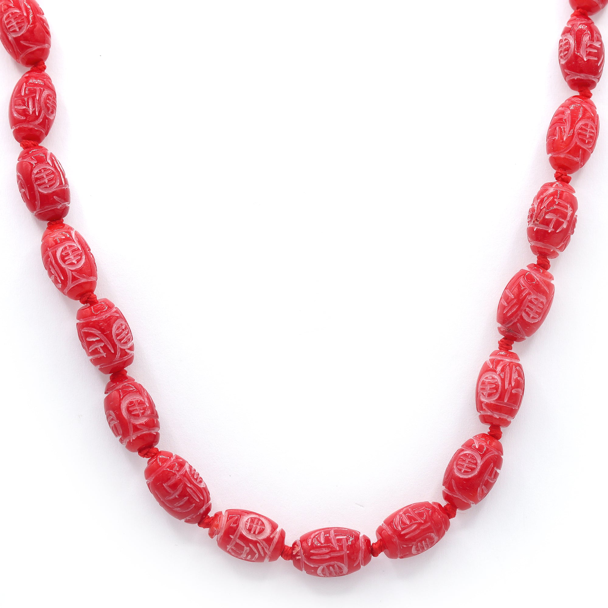 Collier bolo Gems en Vogue en corail rouge