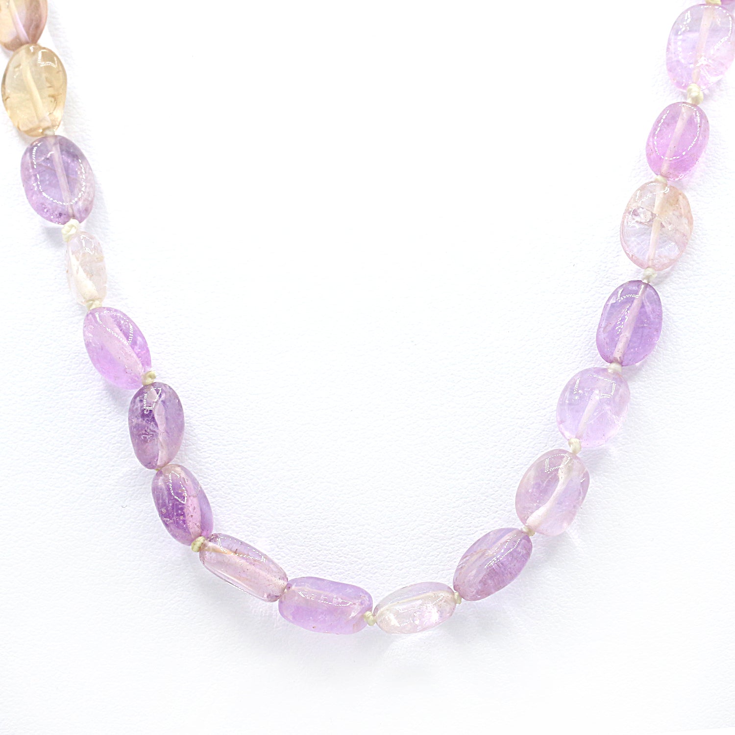 Gems en Vogue Ametrine Tumbled Bead Necklace