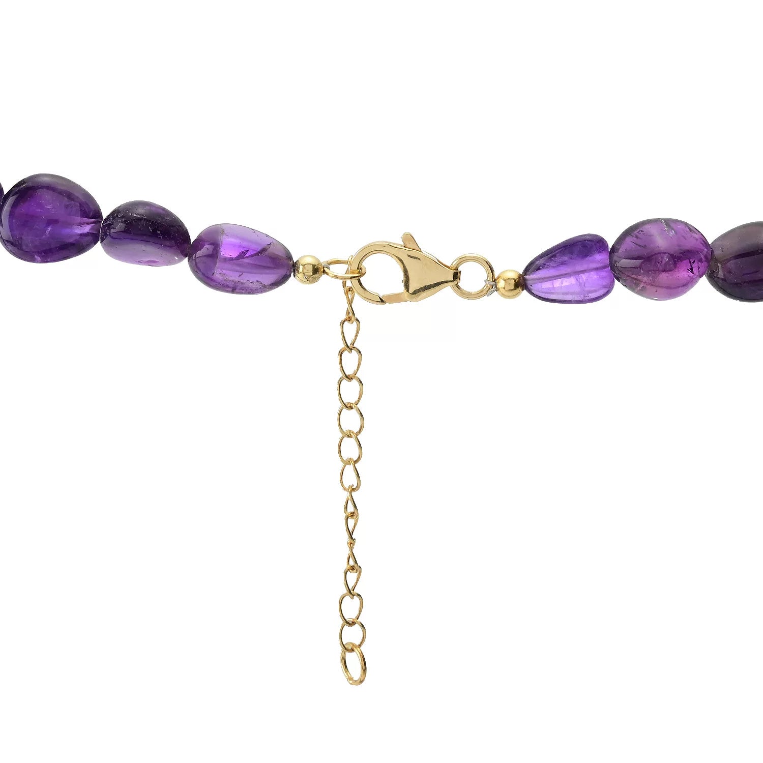 Gems en Vogue Tumbled Bead Amethyst Necklace