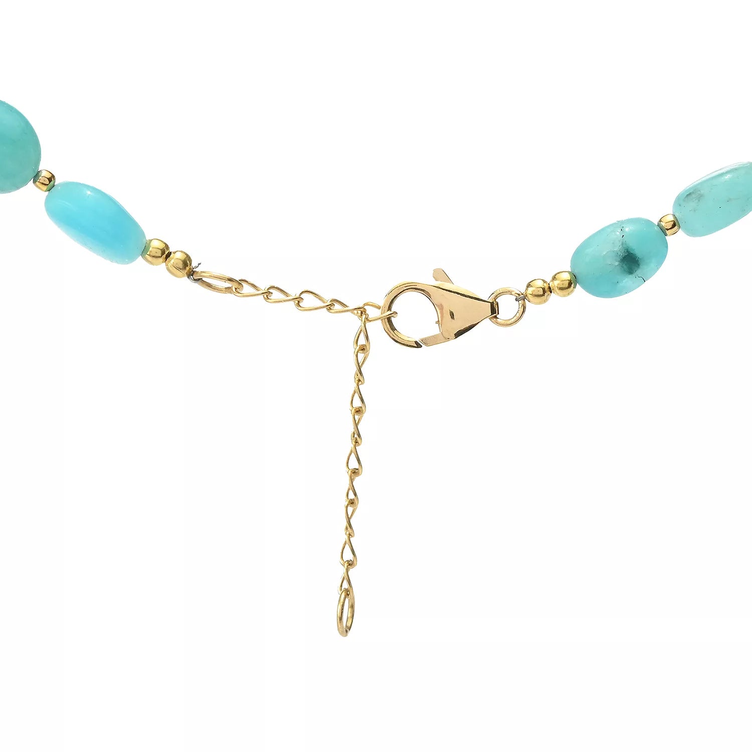 Gems en Vogue Tumbled Bead Aquamarine Necklace