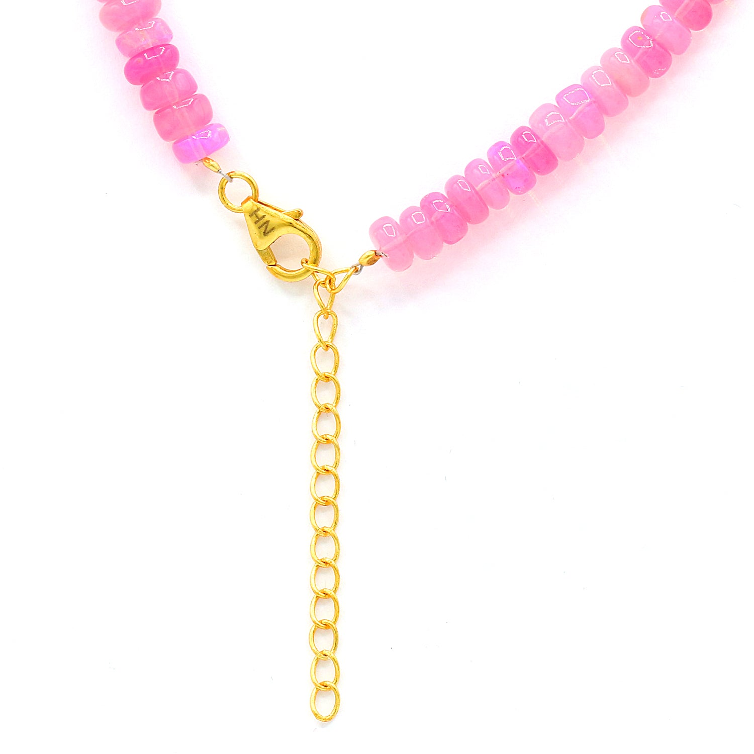 Gems en Vogue Pink Opal Bead Necklace