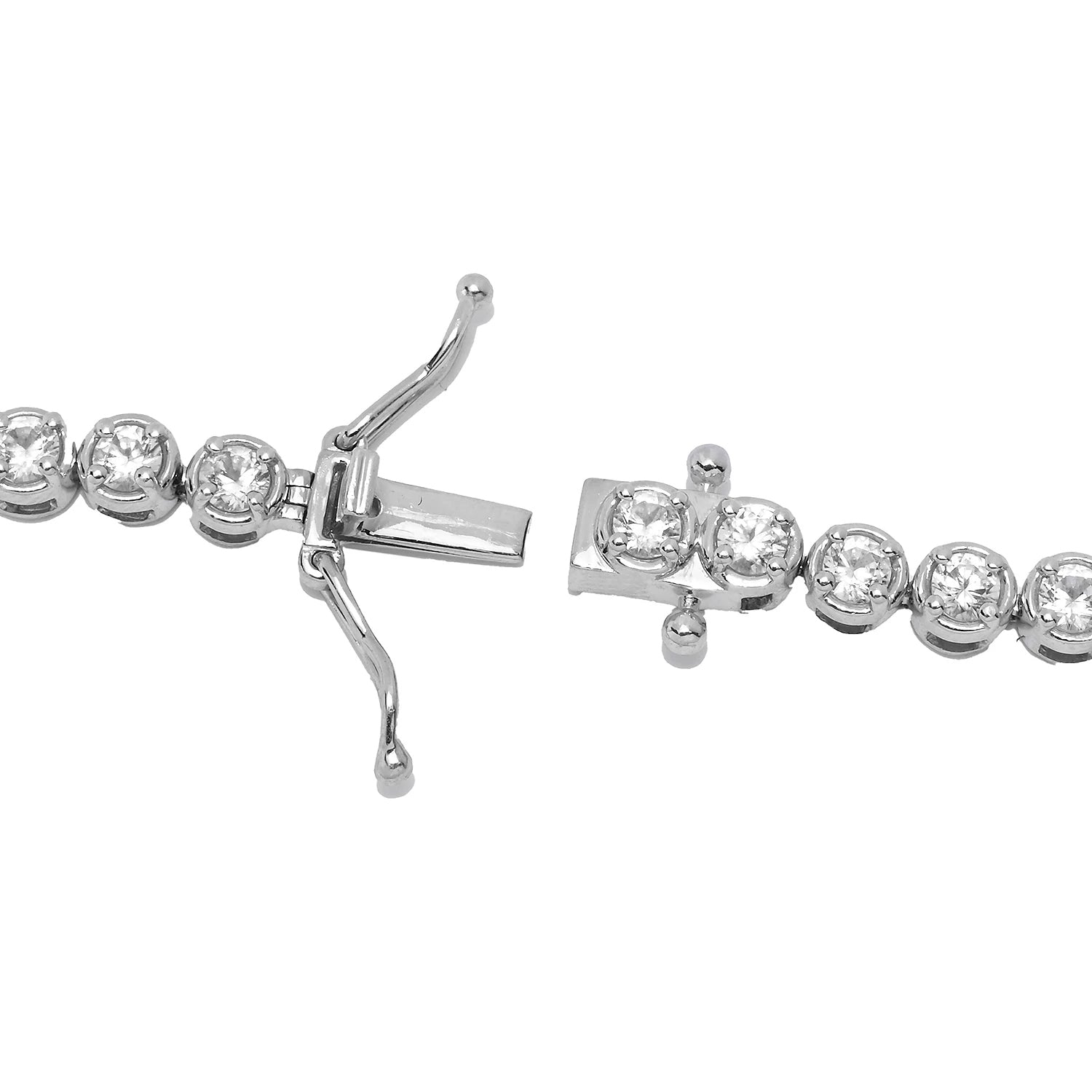 Gems en Vogue 24K Palladium Silver Kunzite & White Zircon Tennis Necklace