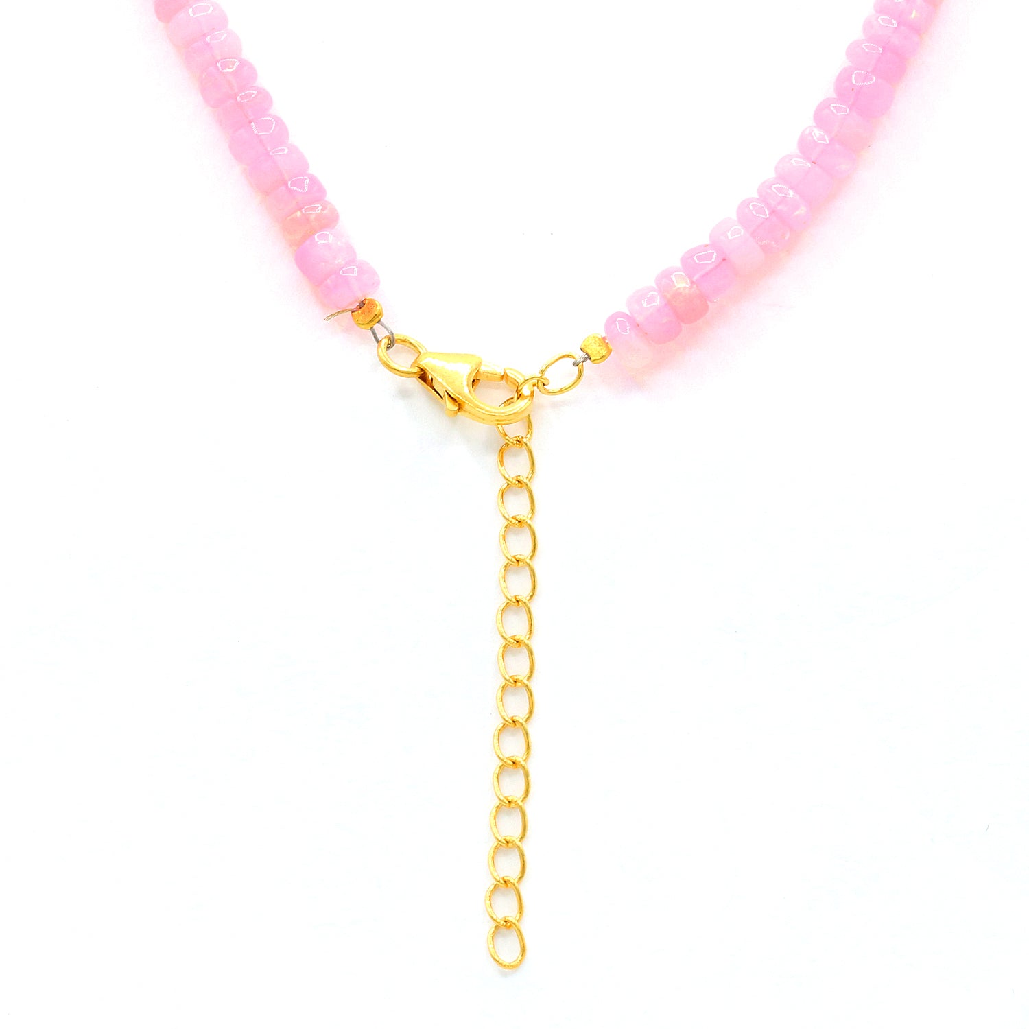 Gems en Vogue Hot Pink Opal Bead Necklace