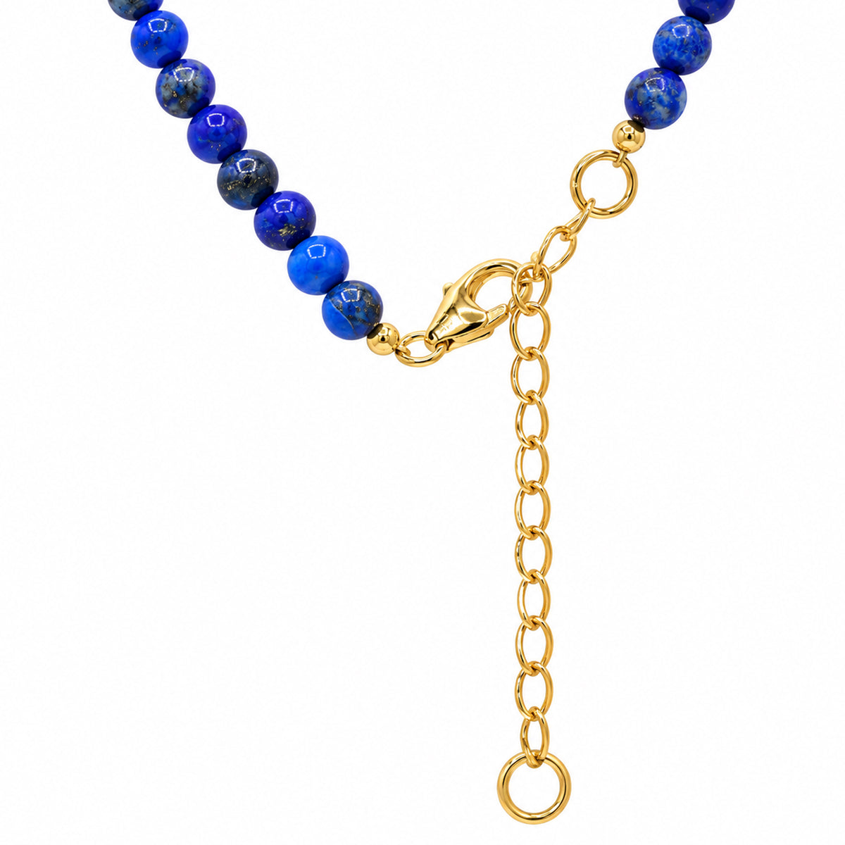 Gems en Vogue One-of-a-Kind Lapis Bead & Amethyst Drop Necklace