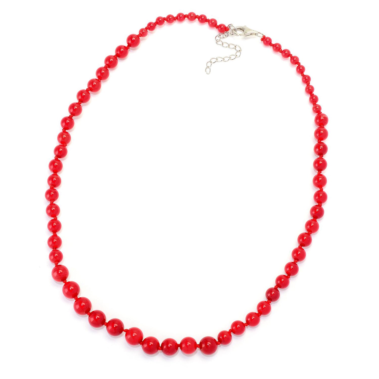 Gems en Vogue Red Coral Necklace & Bracelet Set