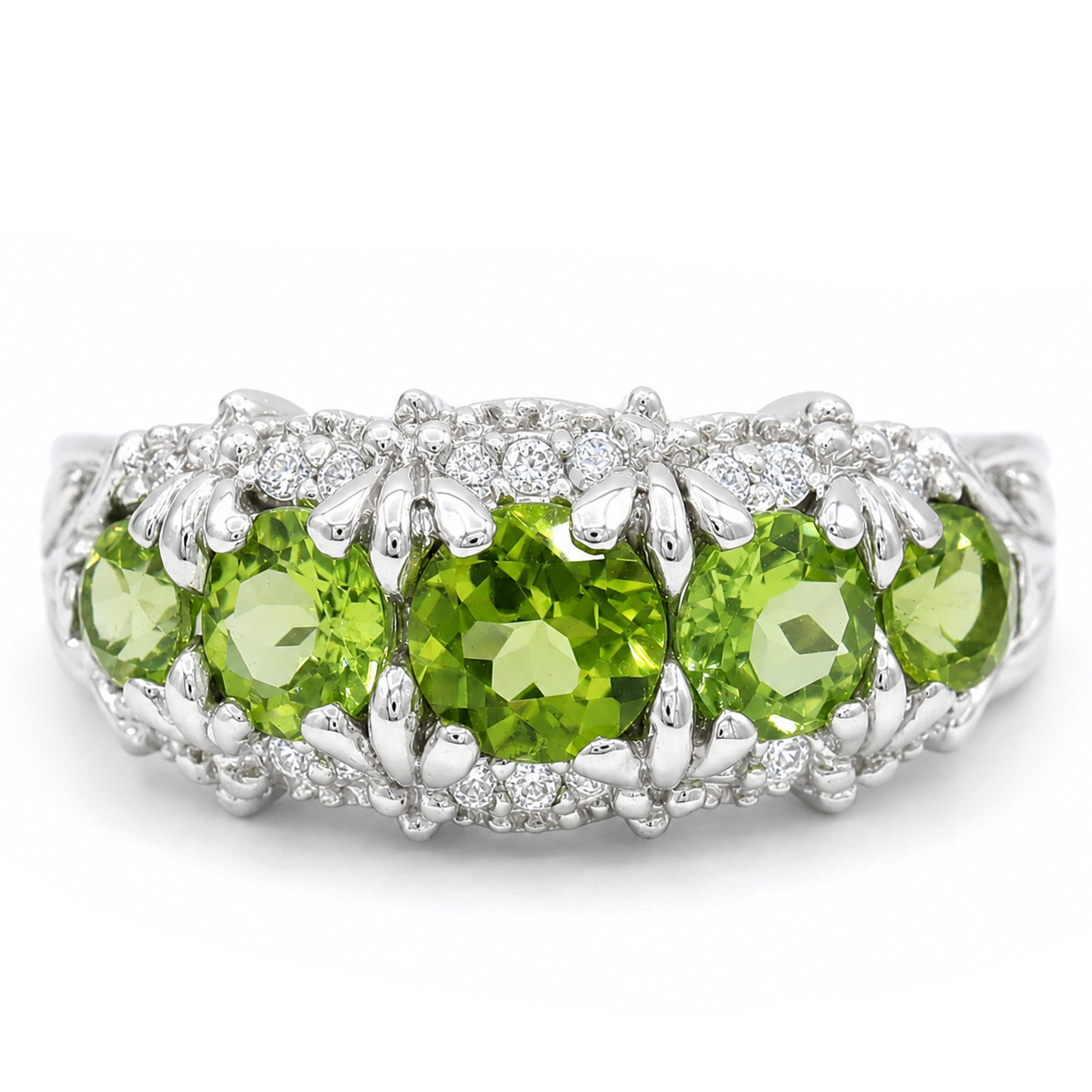 Michael's Classics Peridot Five Stone Ring