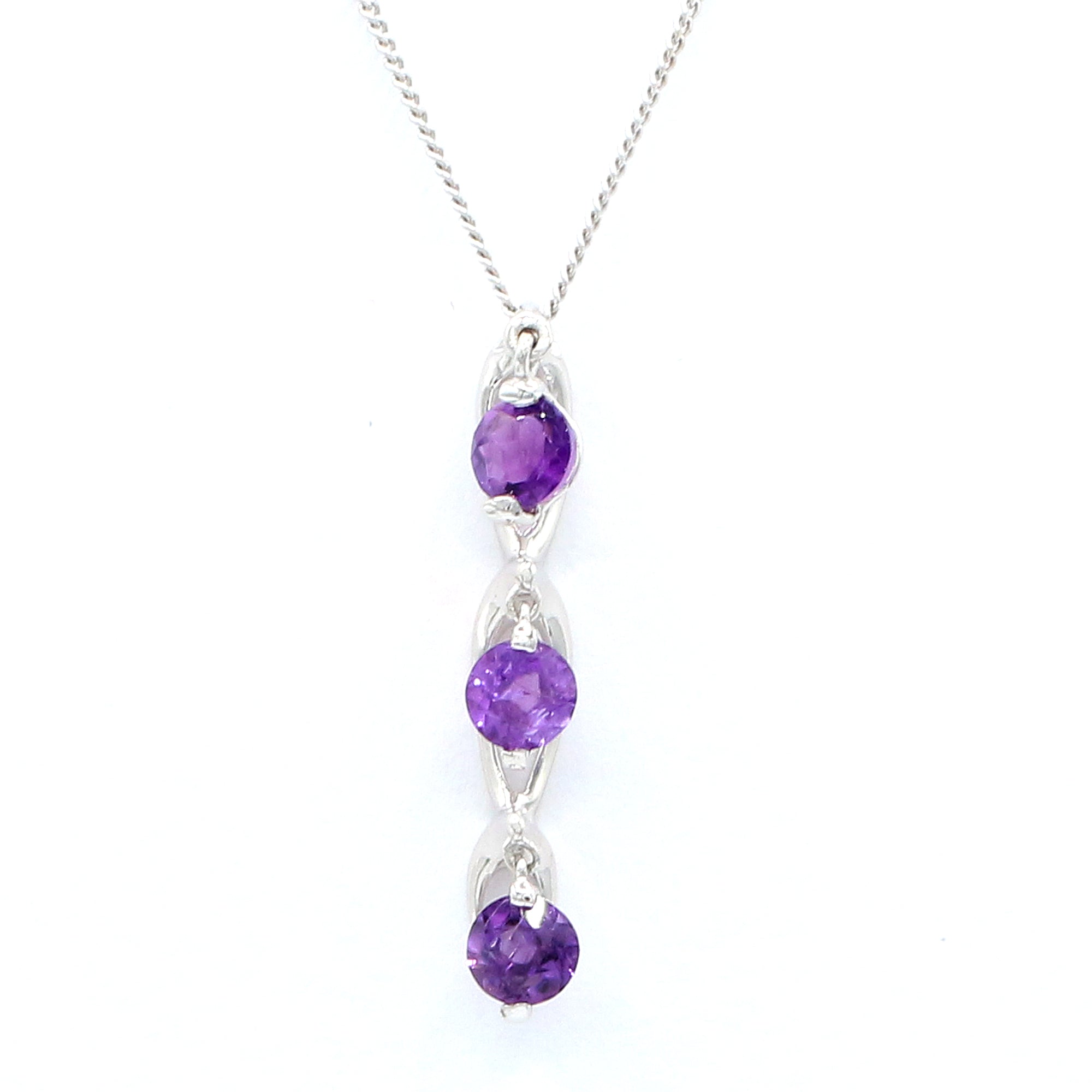 Golden Jewel 14K White Gold 0.78ctw Amethyst Pendant