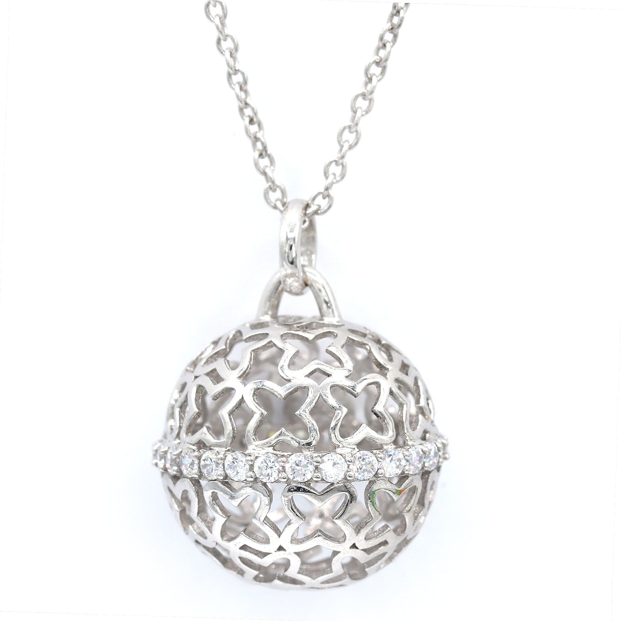 Signity Sterling Silver Cubic Zirconia Ball Pendant CHAIN NOT INCLUDED