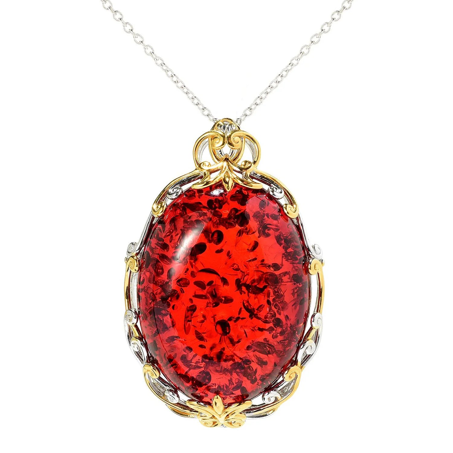 Gems en Vogue Red Amber Pendant