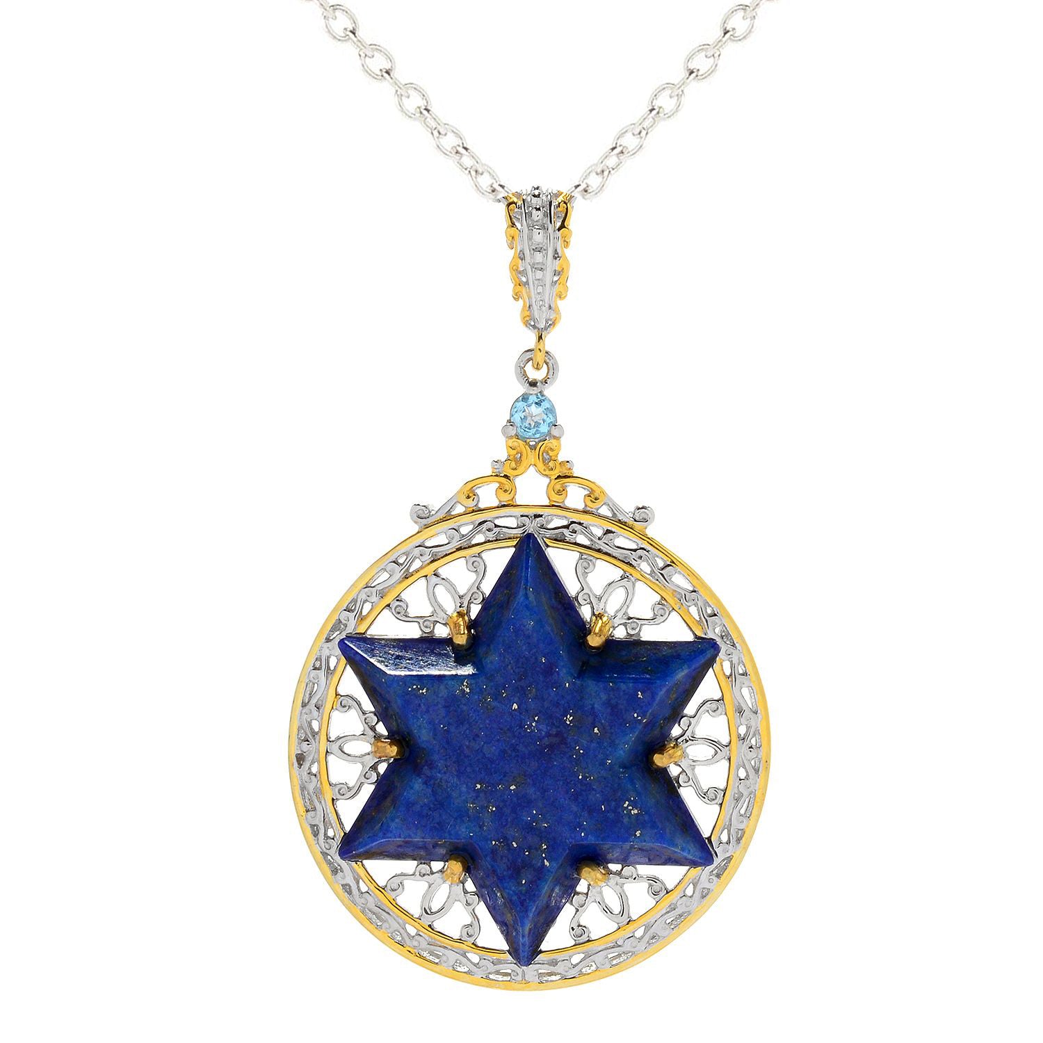 Gems en Vogue Choice of Gemstone Star of David Pendant