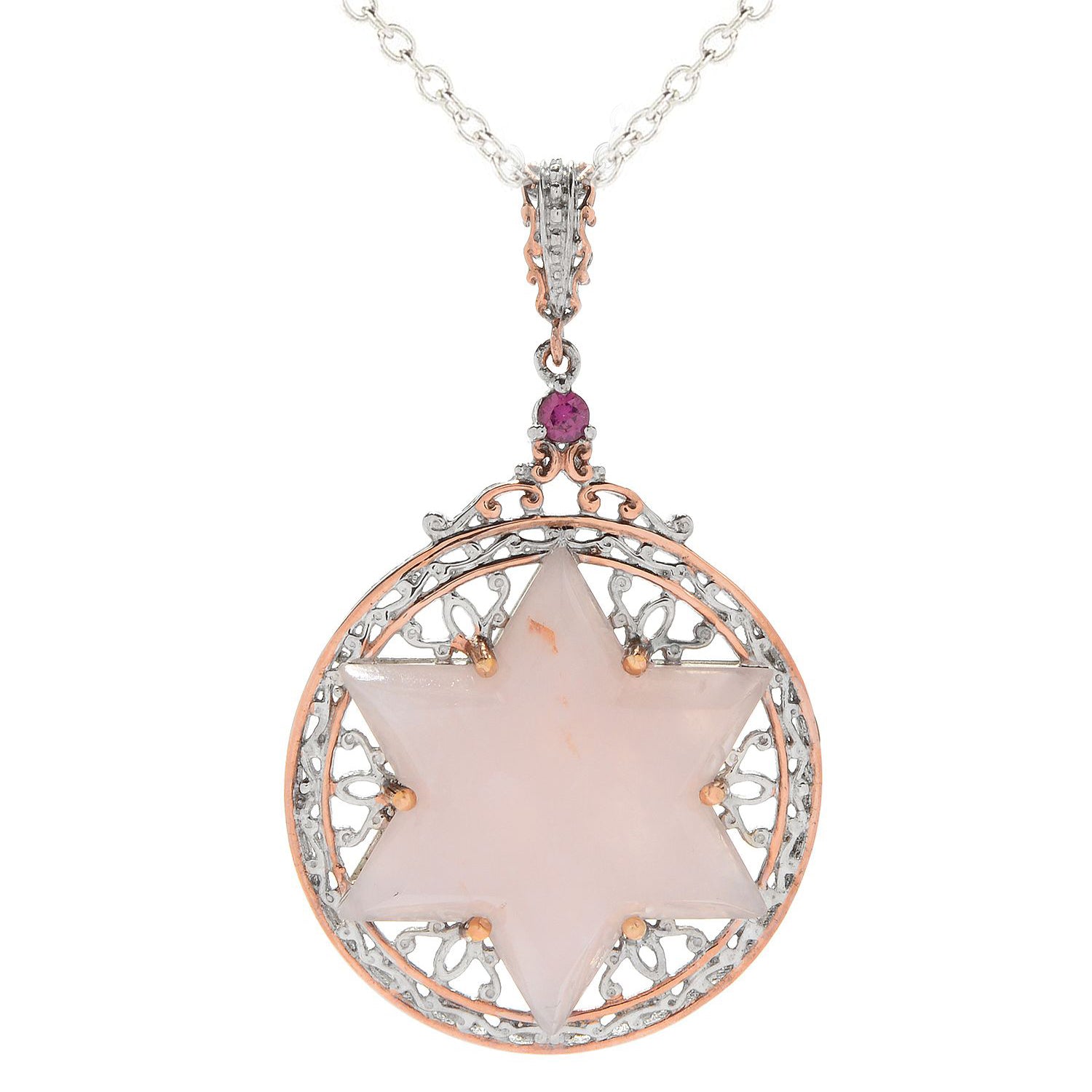 Gems en Vogue Choice of Gemstone Star of David Pendant