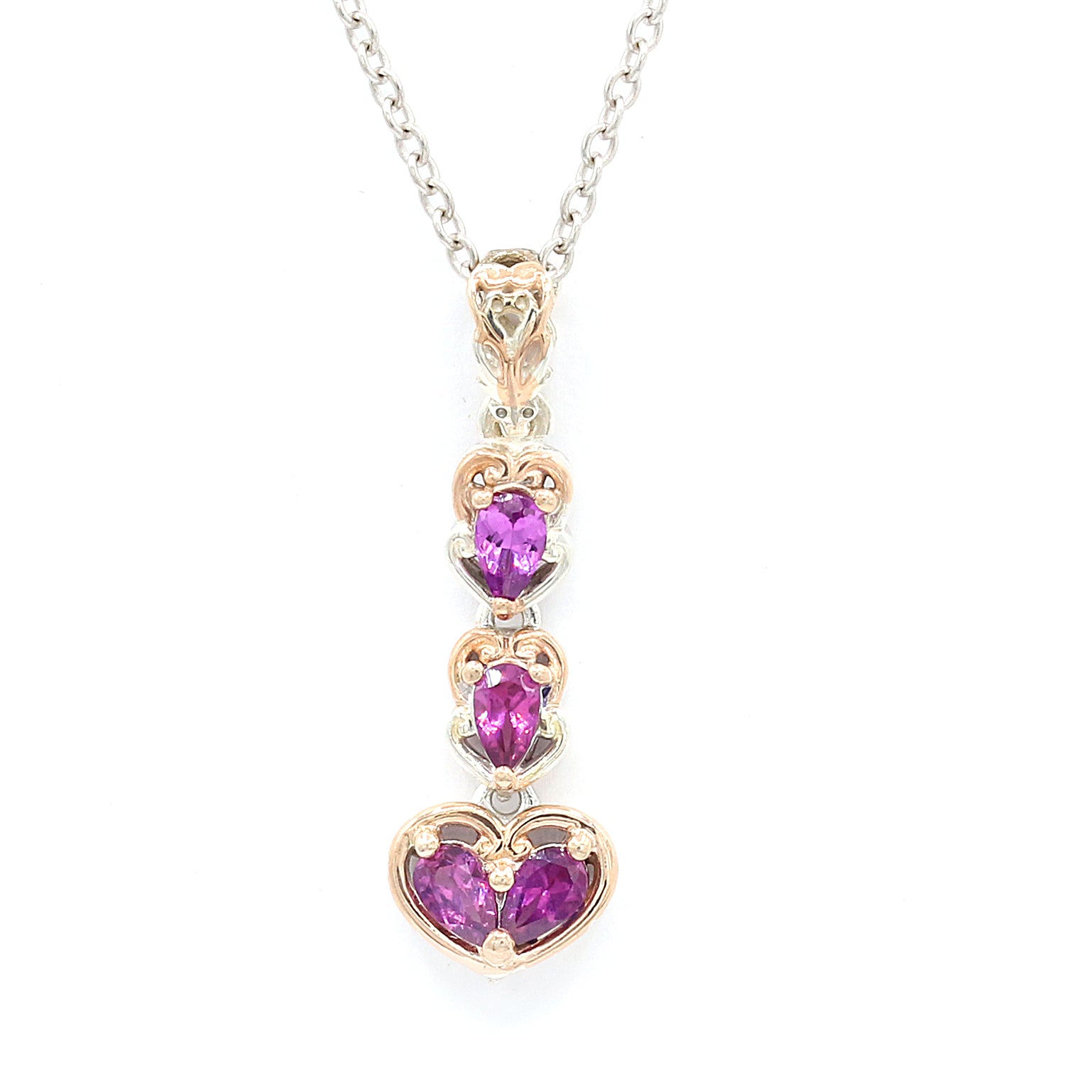 Gems en Vogue 1.16ctw Color Change Purple Garnet Drop Pendant