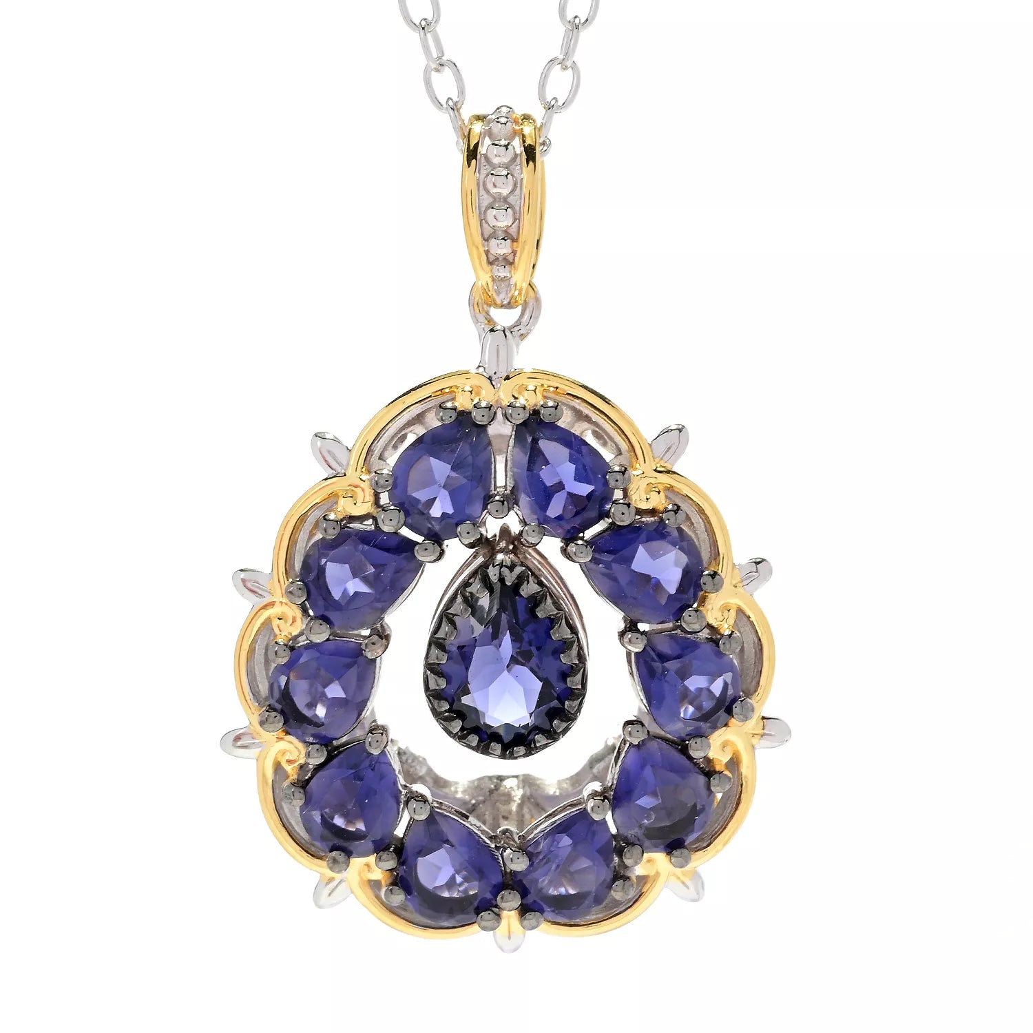 Gems en Vogue 2.83ctw Iolite Pendant