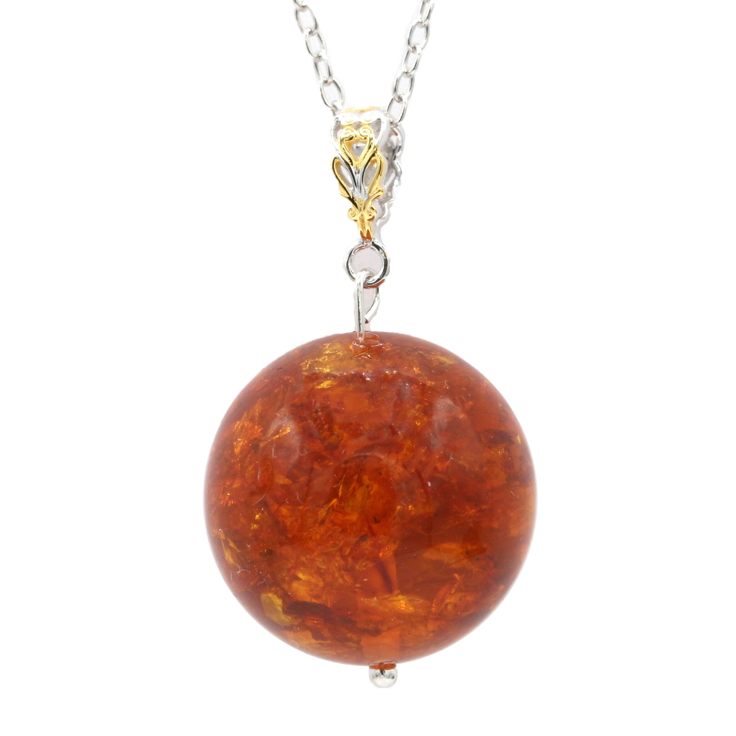 Gems en Vogue Amber Bead Pendant