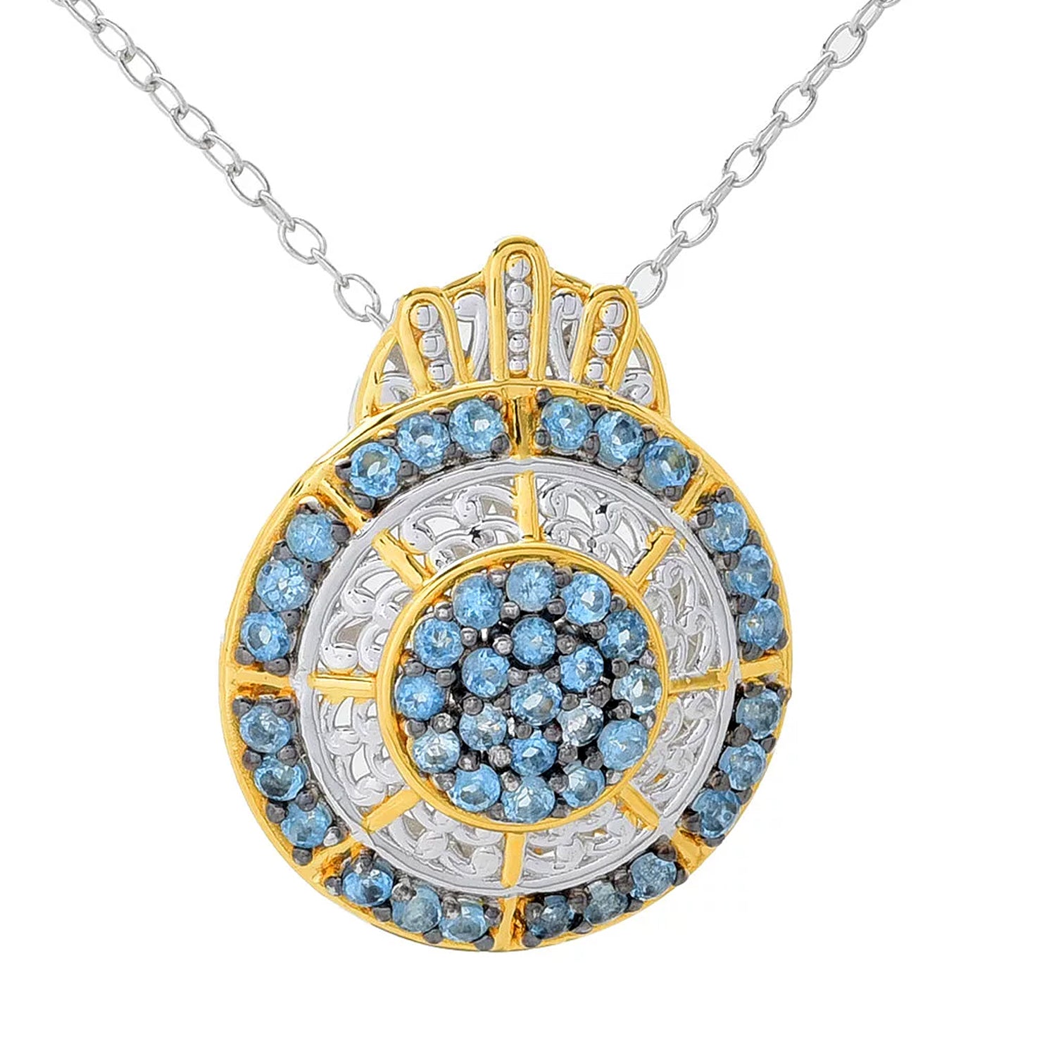 Gems en Vogue 2.02ctw Tanzanian Aquamarine Pendant
