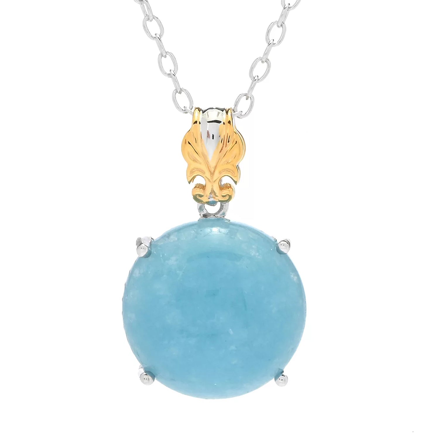 Gems en Vogue Aqua Color Quartz Pendant
