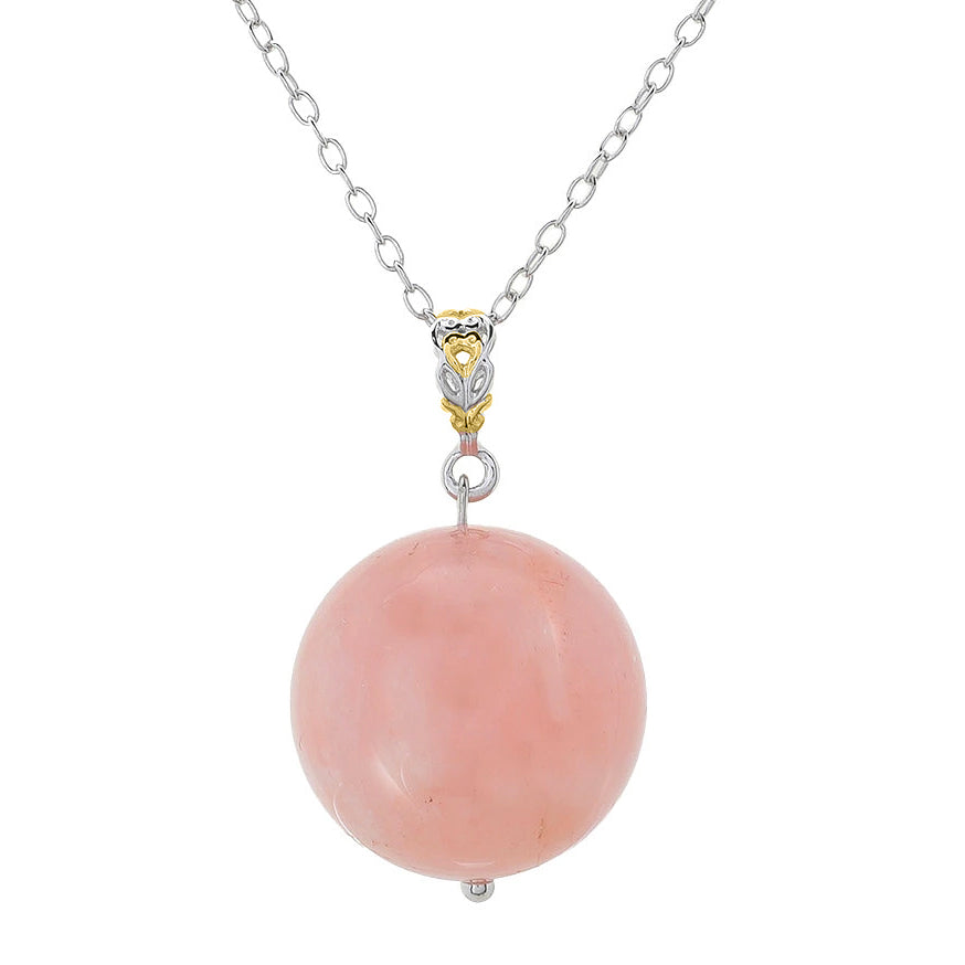 Gems en Vogue Opaque Morganite Bead Pendant