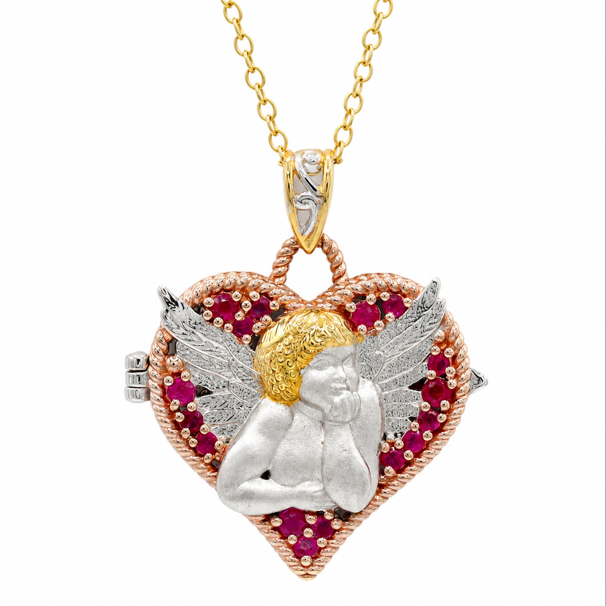 Pendentif femme cœur rubis 1,96 ct Gems en Vogue