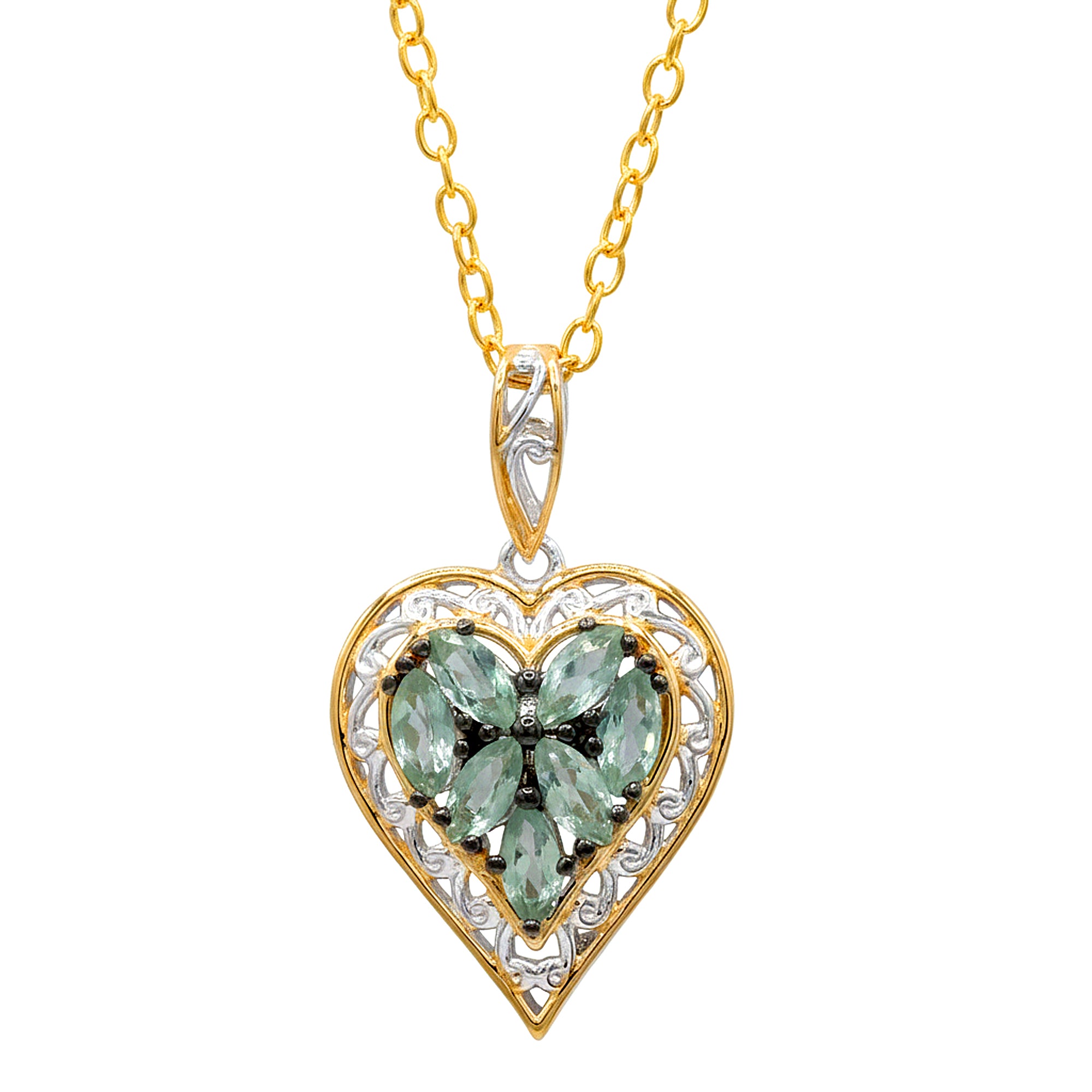 Pendentif grappe ornée de chrysobéryl 2,50 carats Gems en Vogue