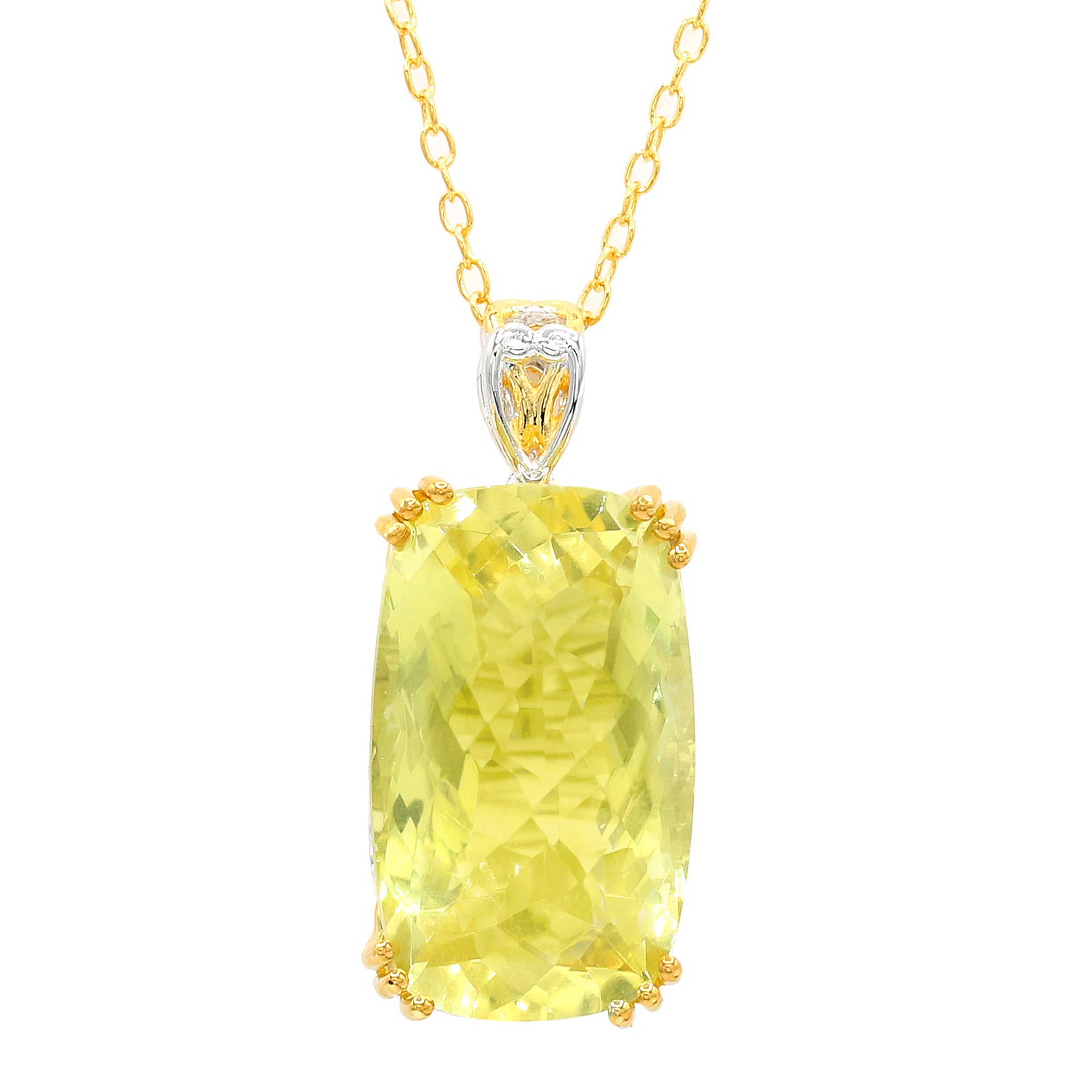 Gems en Vogue 24K Palladium Silver 28.11ctw Ouro Verde Honker Pendant
