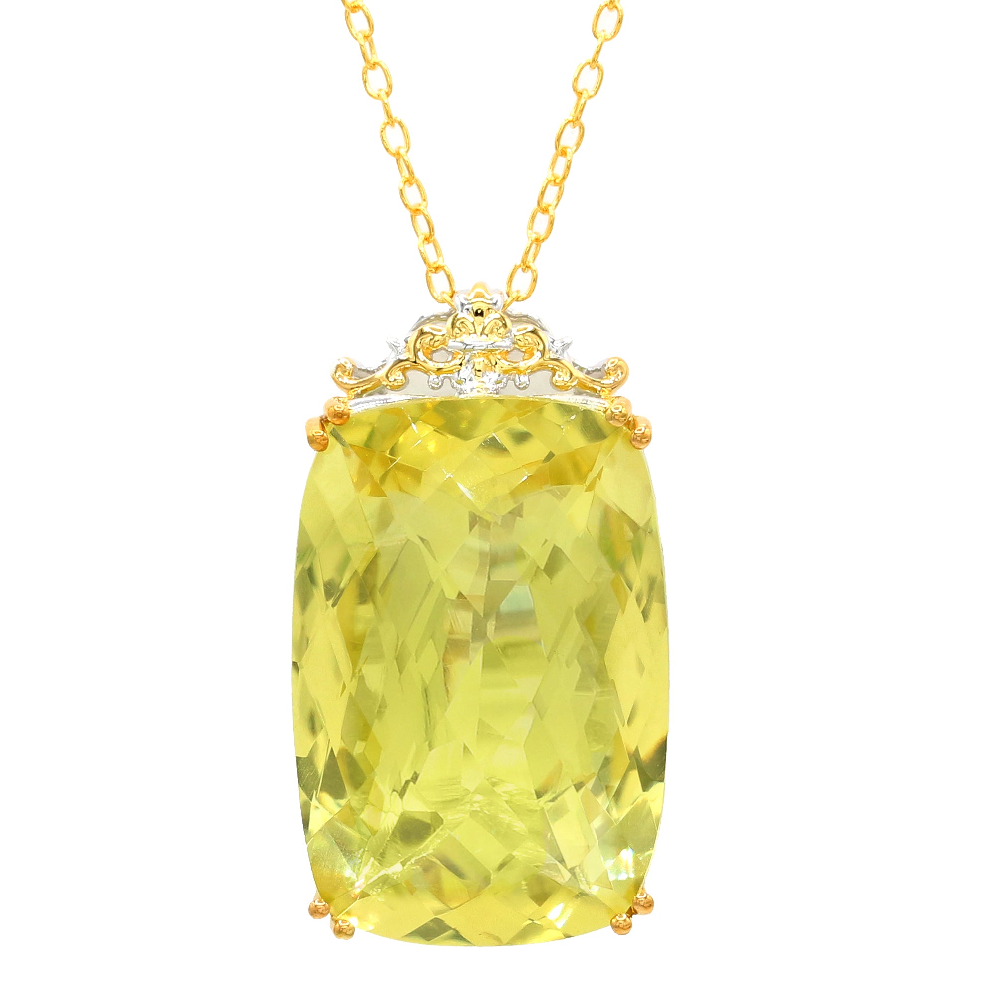 Gems en Vogue 24K Palladium Silver 52.22ctw Ouro Verde Honker Pendant