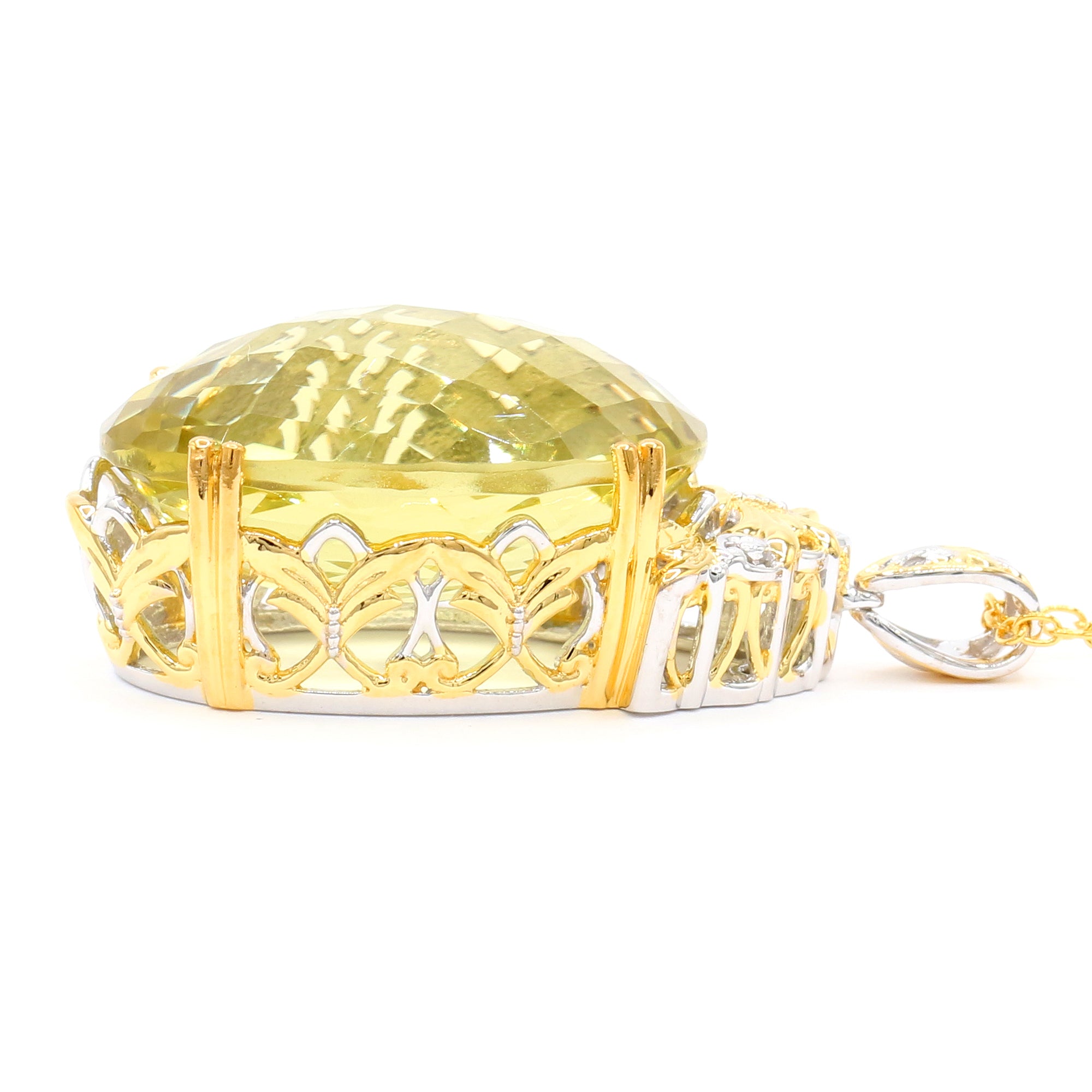 Gems en Vogue 24K Palladium Silver 43.34ctw Ouro Verde Honker Pendant