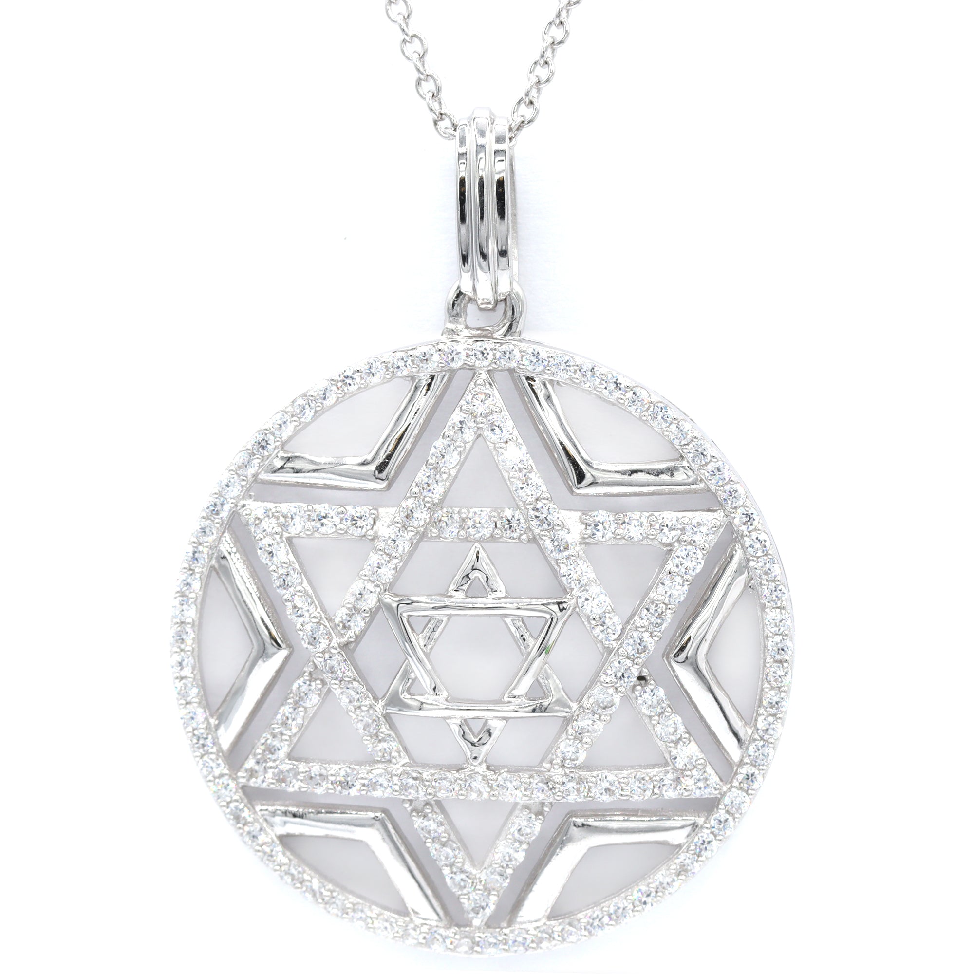 Signity Sterling Silver Cubic Zirconia Star of David Pendant CHAIN NOT INCLUDED