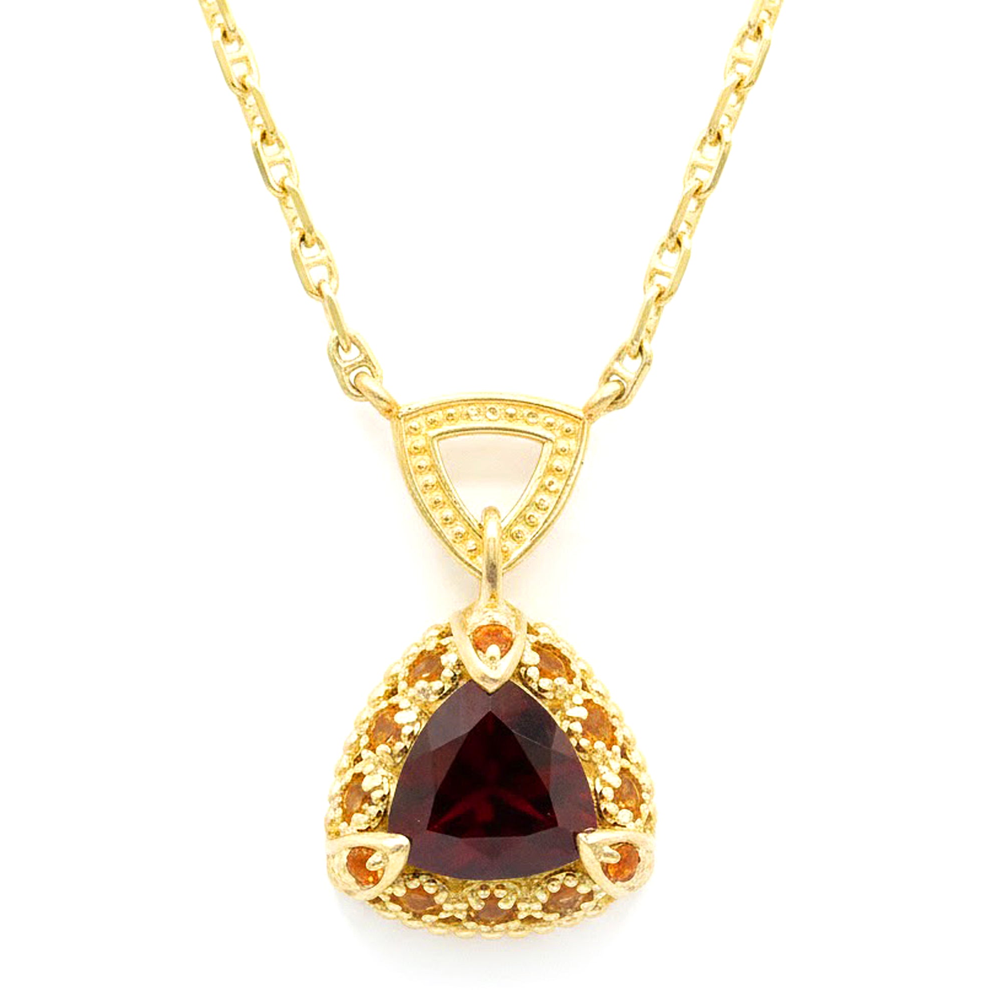 Hall of Jewels 1.72ctw Garnet & Citrine Pendant