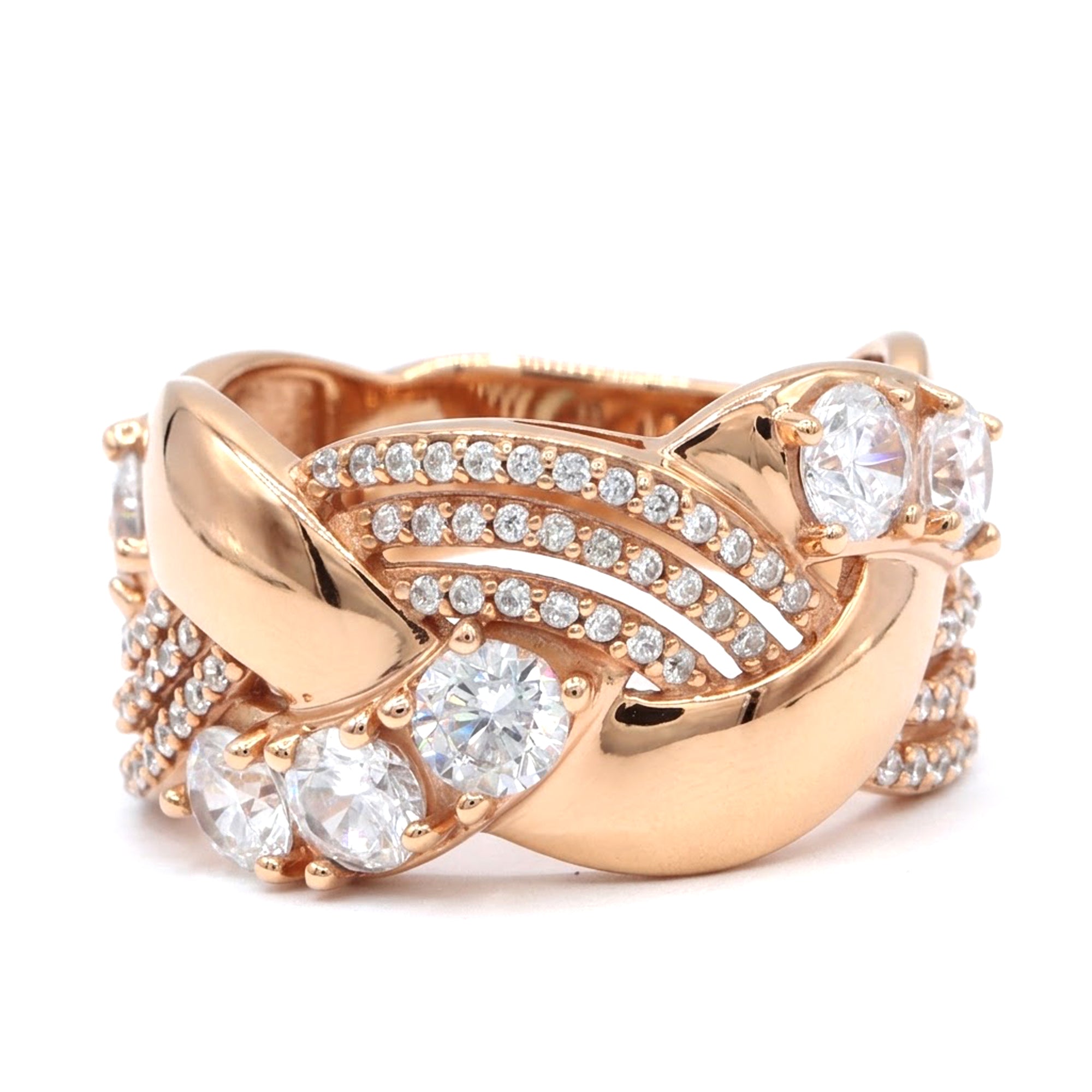 Signity Sterling Silver Cubic Zirconia Braided Ring CANNOT BE RESIZED