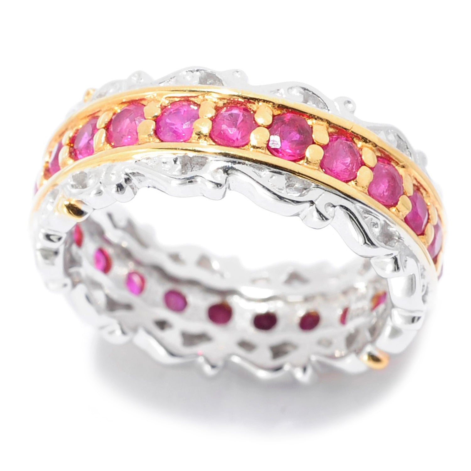 Gems en Vogue Precious Gemstone Eternity Band Ring