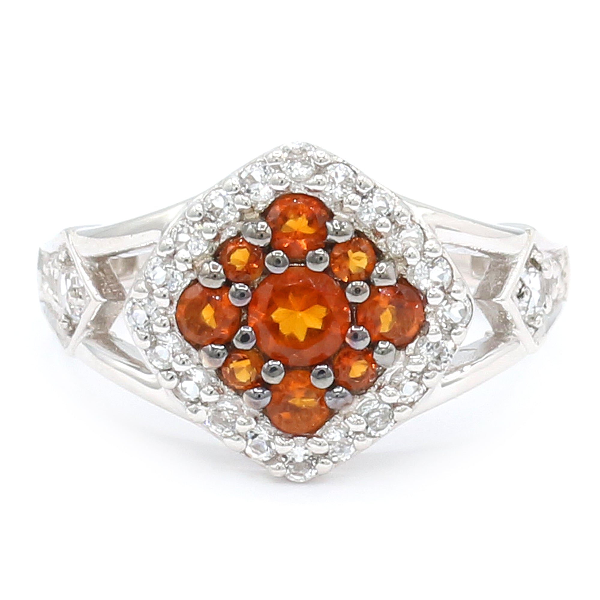 Gems en Vogue 1.68ctw Madeira Citrine & White Topaz Ring
