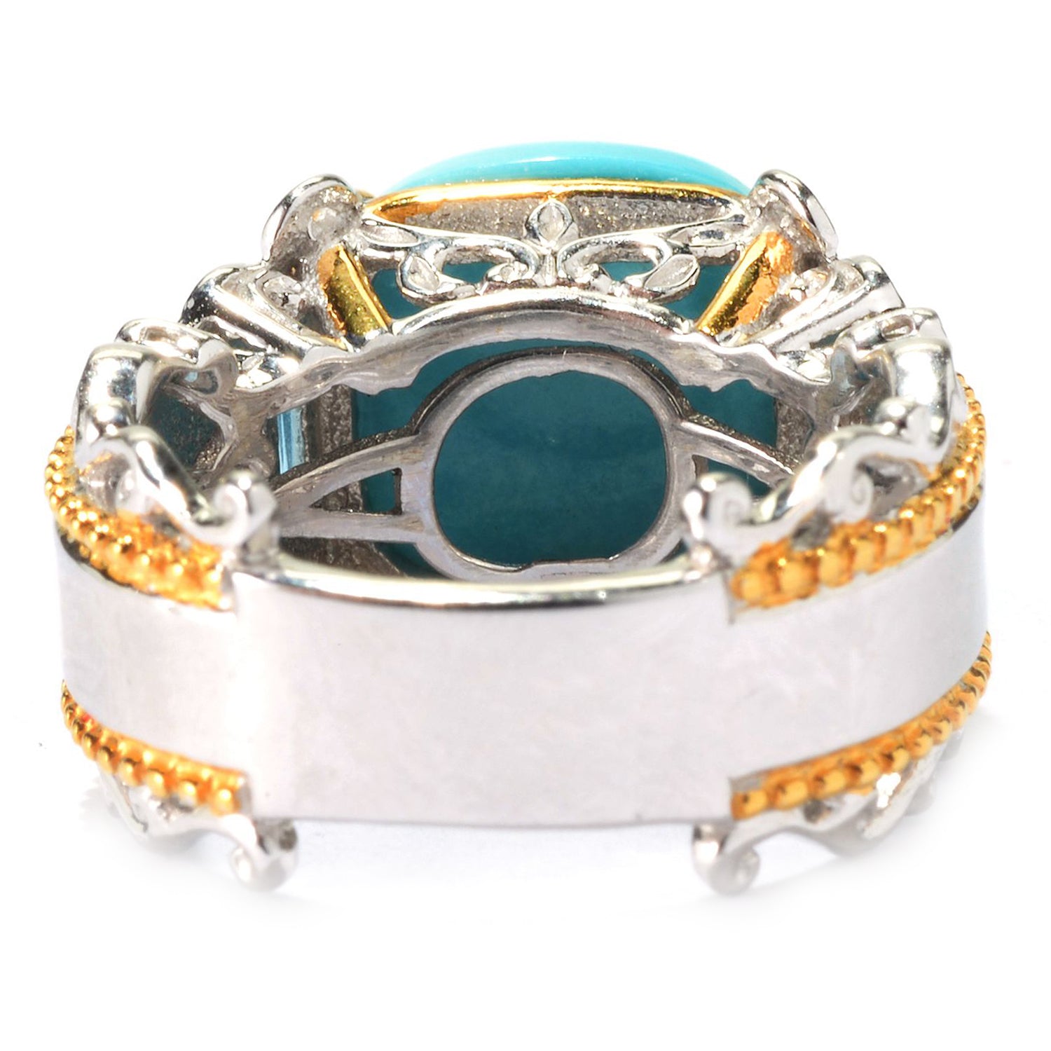 Gems en Vogue Sleeping Beauty Turquoise & London Blue Topaz Ring