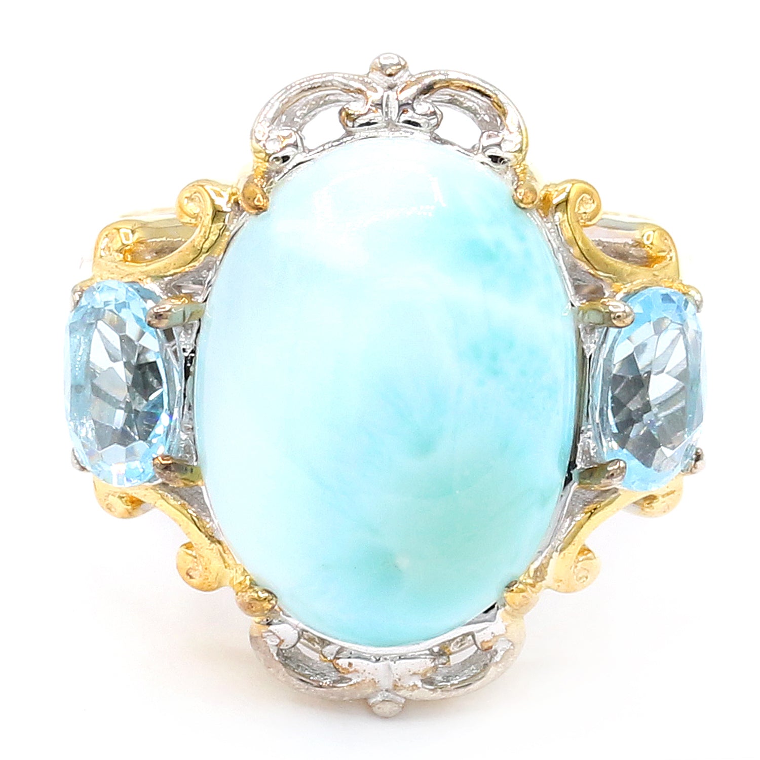 Larimar/blue deals topaz ring