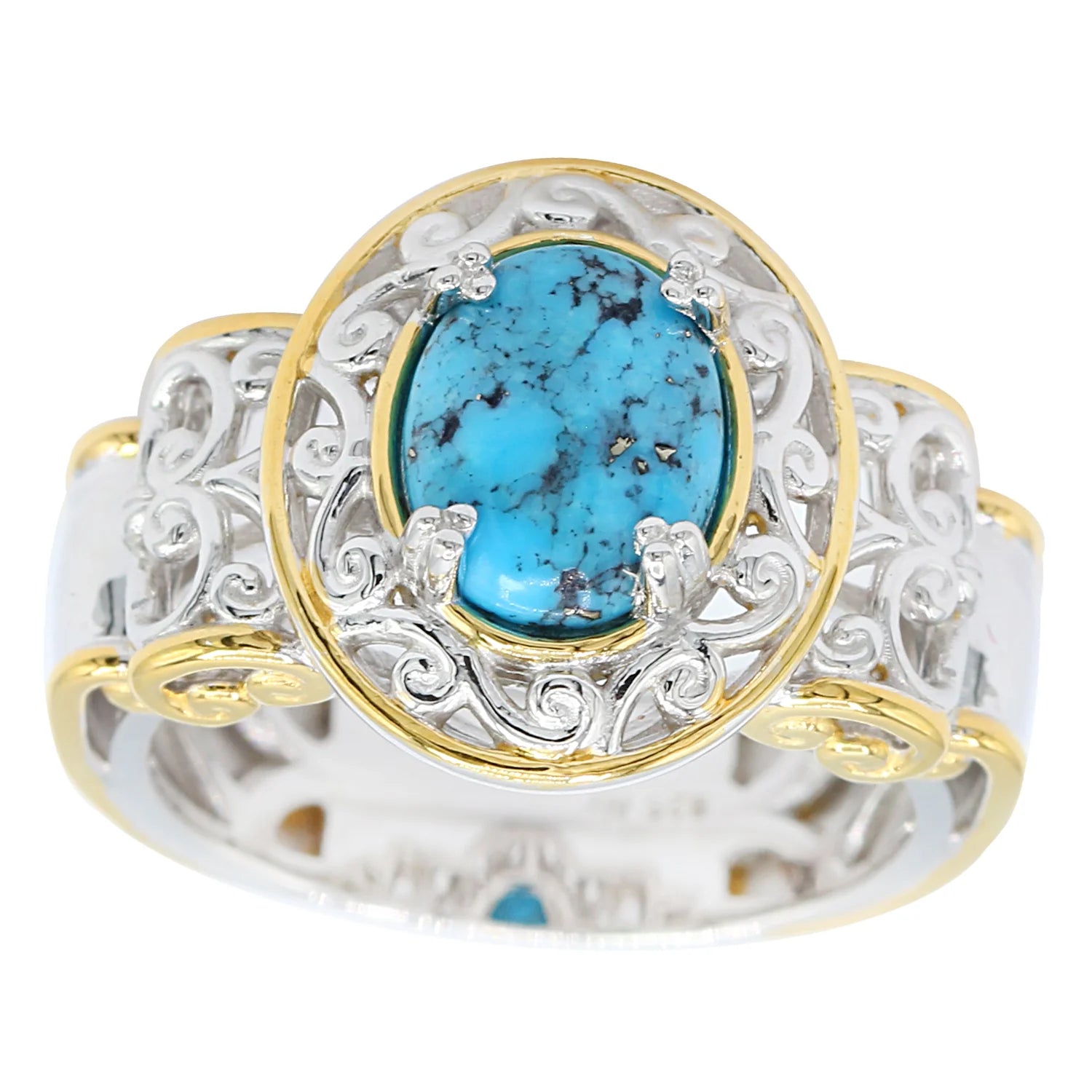 Gems en Vogue Spiderweb Turquoise Ring