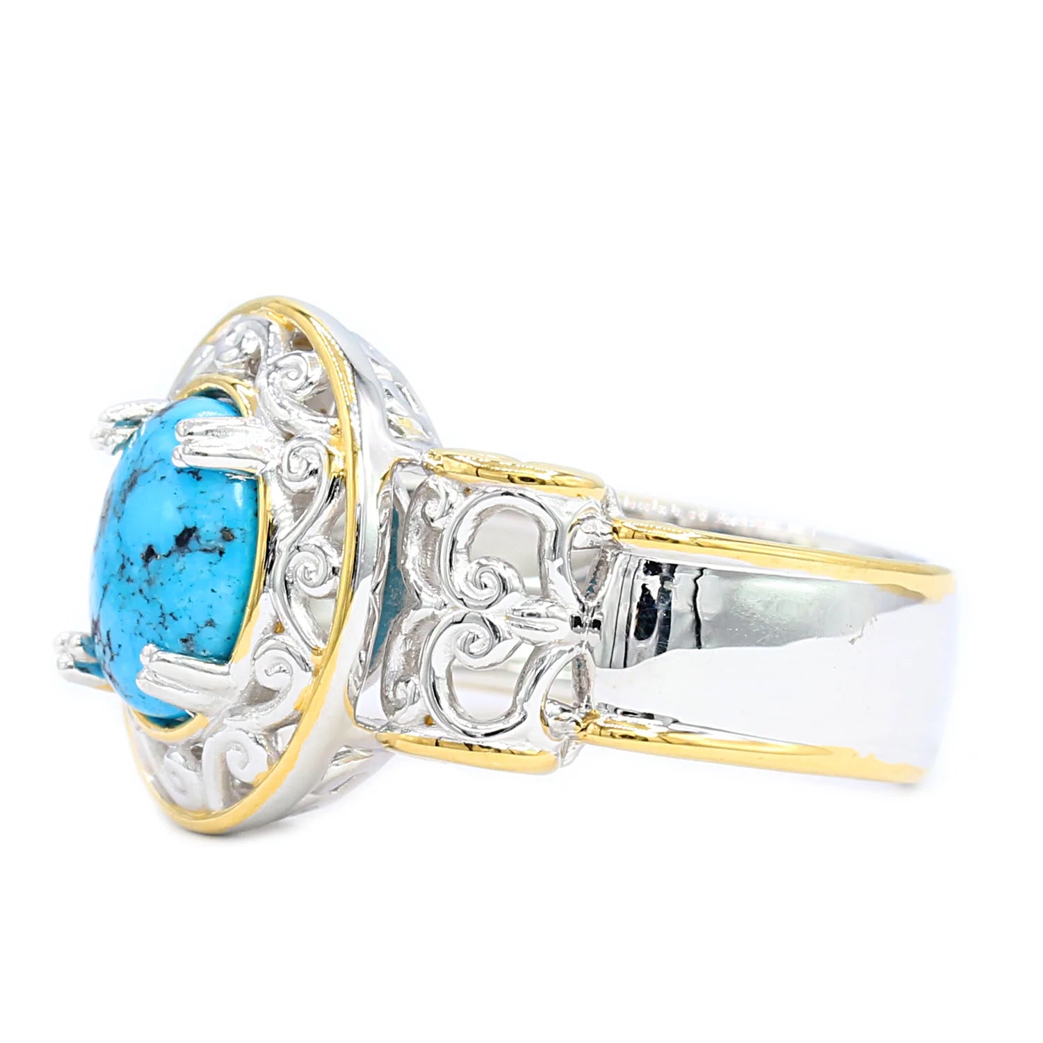 Gems en Vogue Spiderweb Turquoise Ring