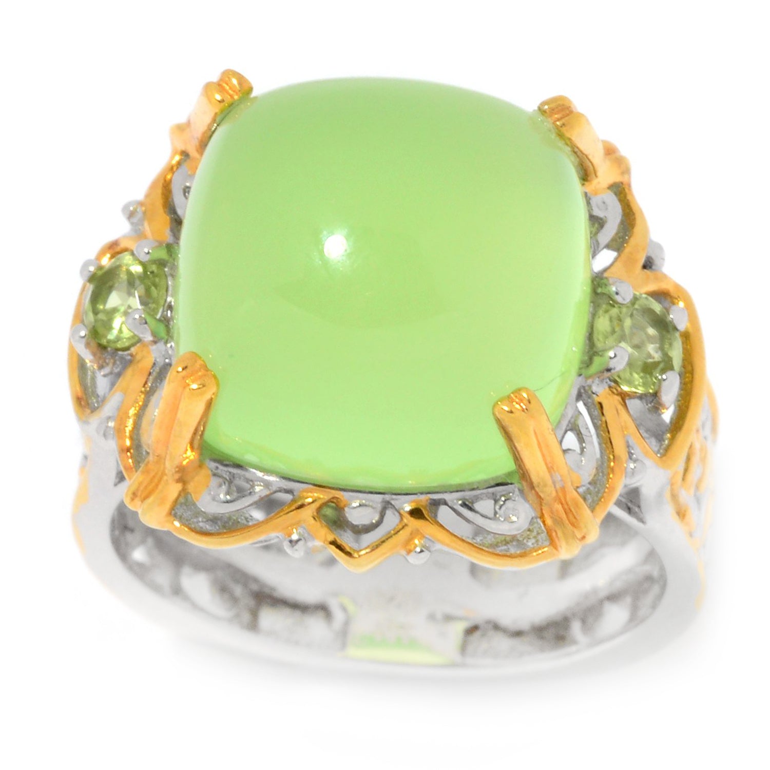 Gems en Vogue Choice of Cushion Chalcedony & Gemstone Ring