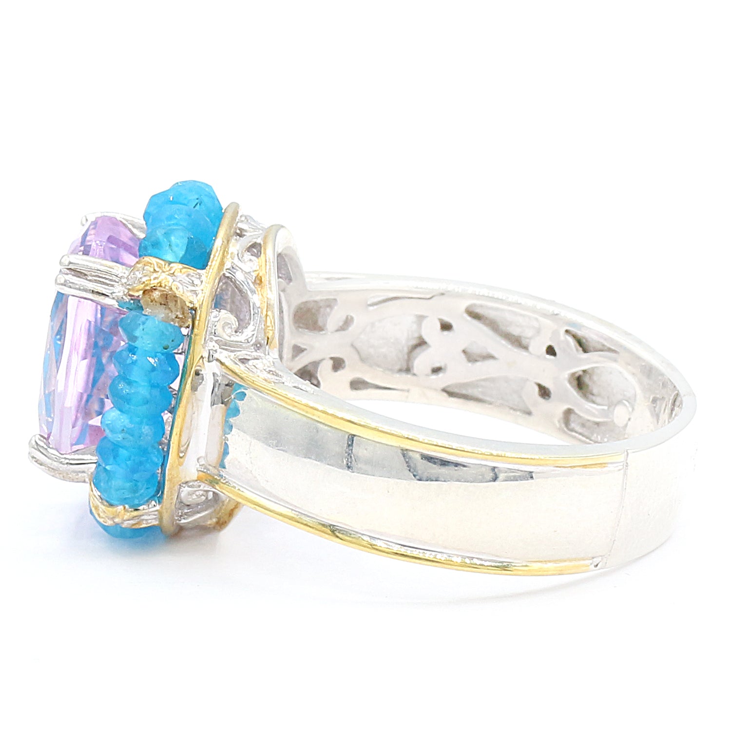 Gems en Vogue 6.00ctw Kunzite & Neon Apatite Ring