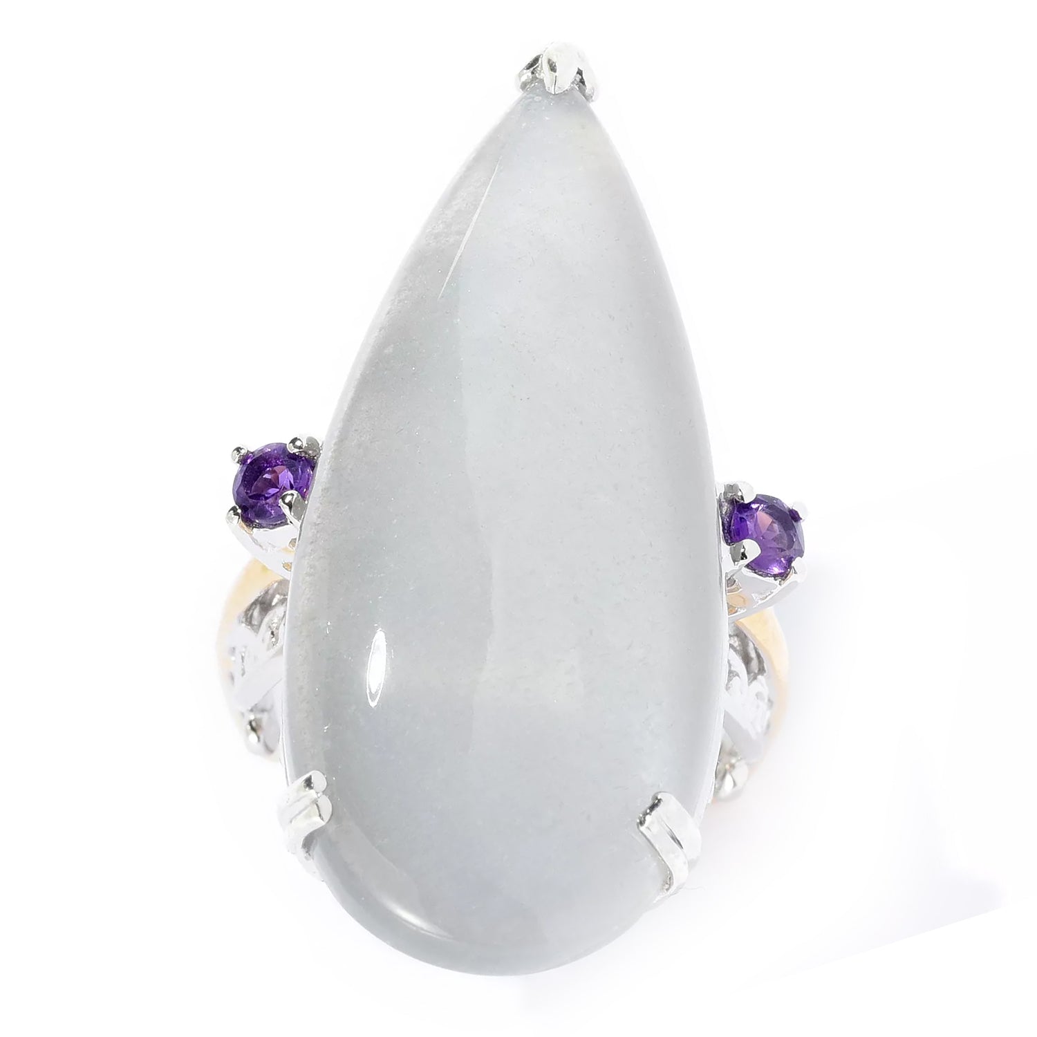 Gems en Vogue Choice of Moonstone & Gemstone Pear Elongated Ring