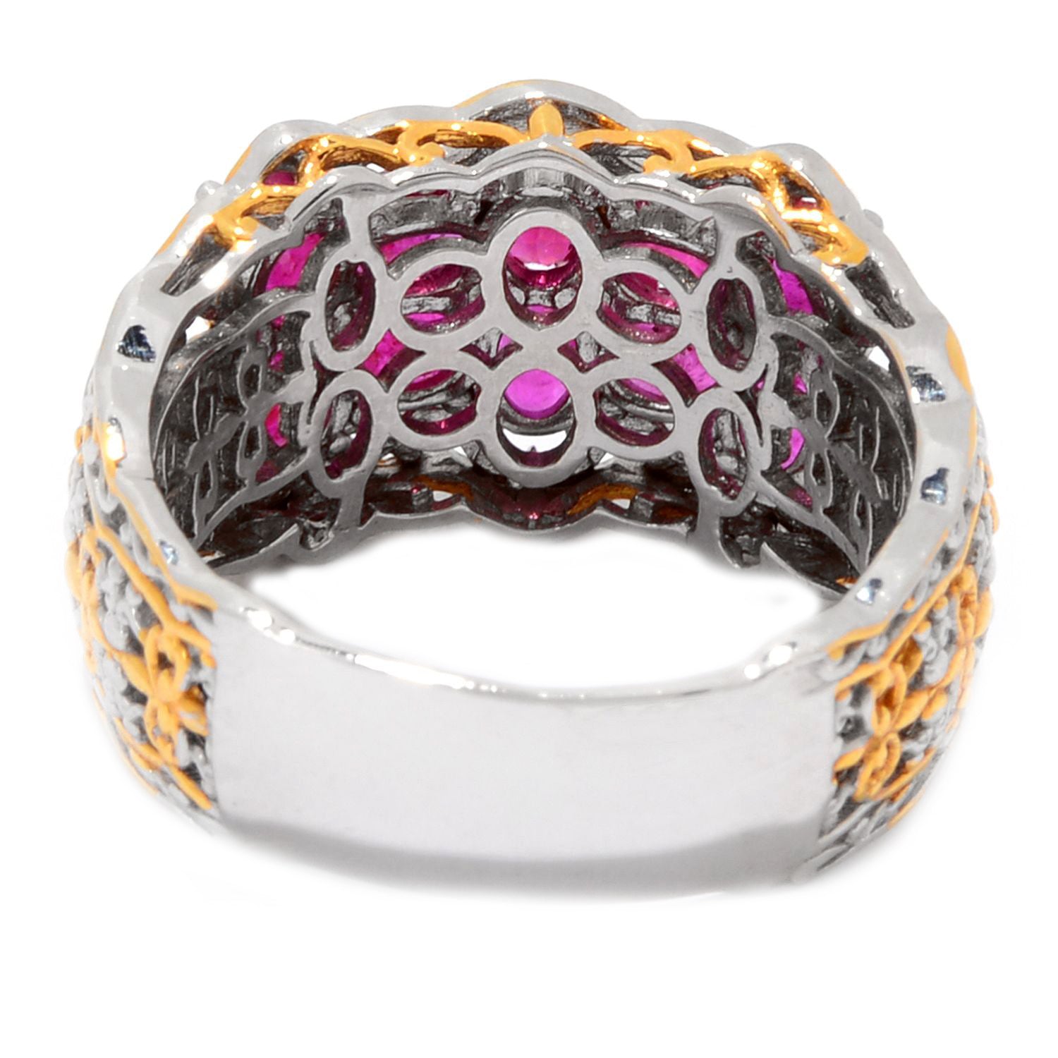 Gems en Vogue 2.40ctw Oval Ruby 10-Stone Band Ring