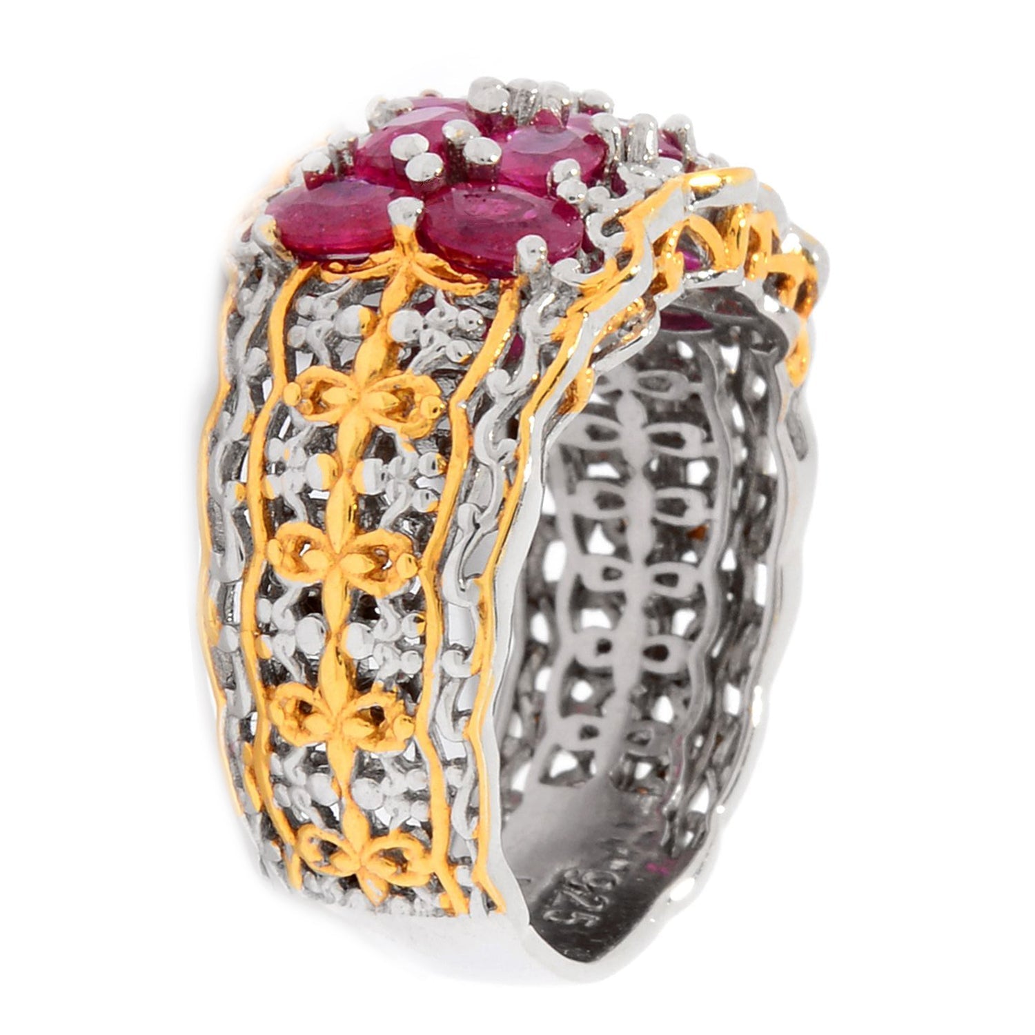 Gems en Vogue 2.40ctw Oval Ruby 10-Stone Band Ring