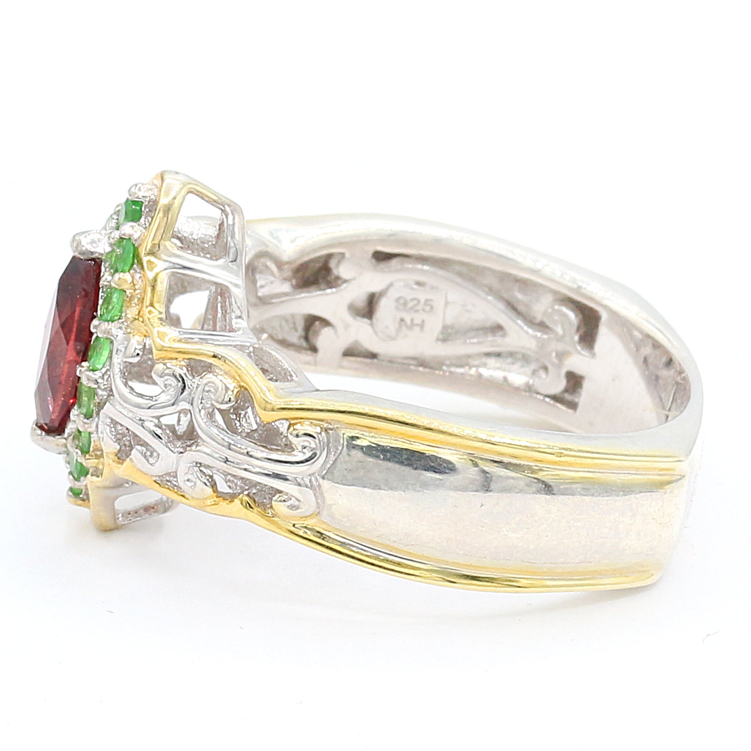 Gems en Vogue One-of-a-kind 0.88ctw Garnet & Tsavorite Garnet Ring