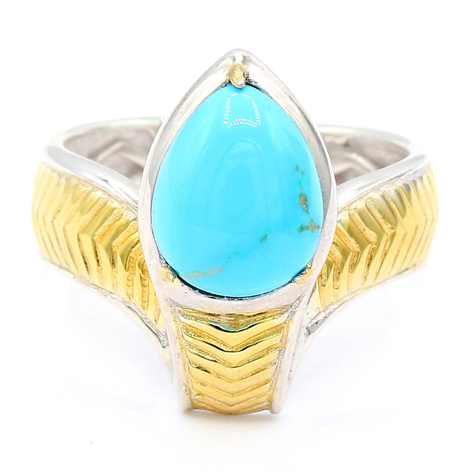 Gems en Vogue Kingman Turquoise Egypt Snake Ring
