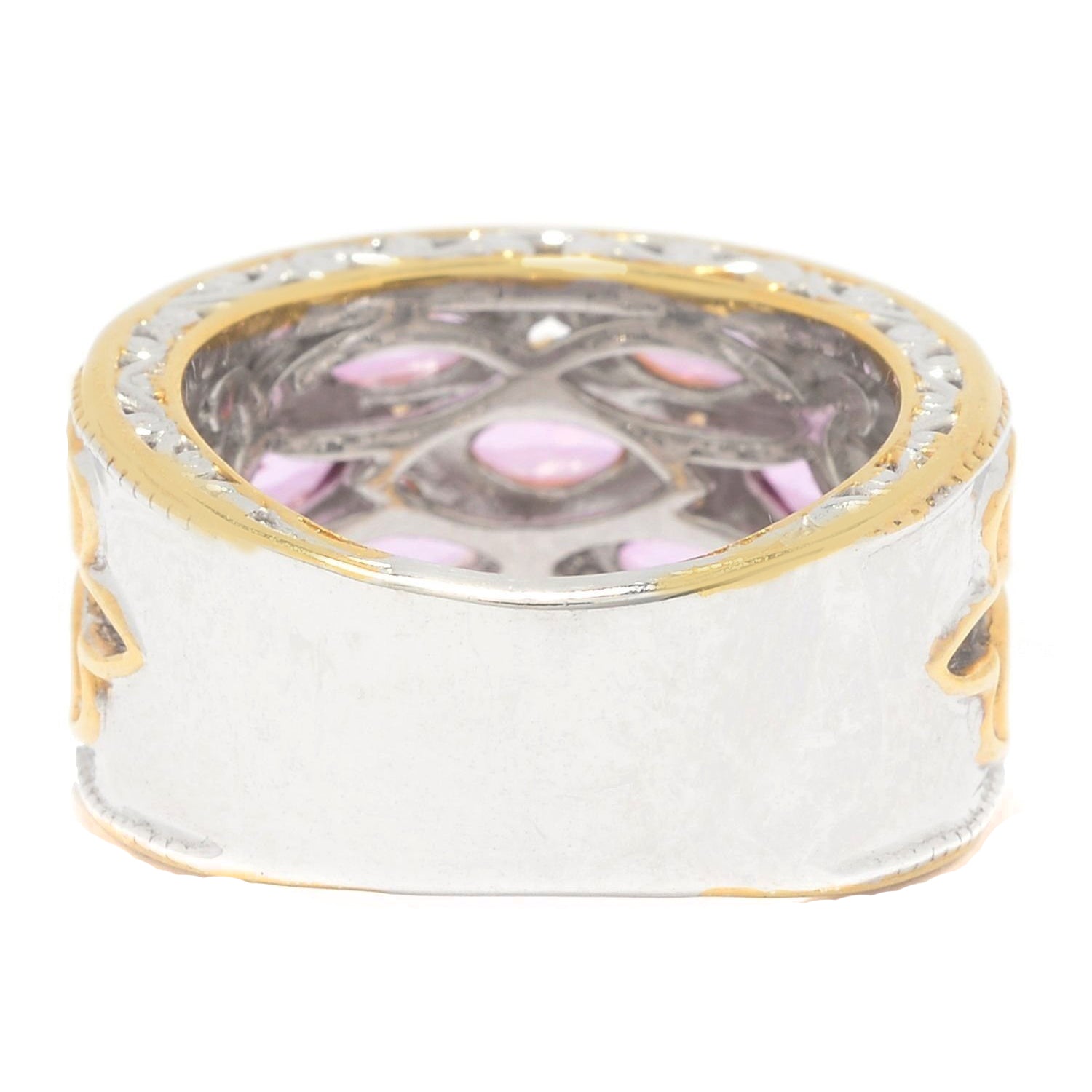 Gems en Vogue 2.38ctw Martha Rocha Pink Topaz Band Ring