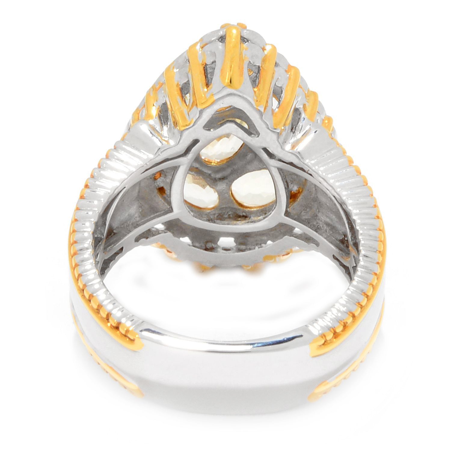 Gems en Vogue 2.87ctw Champagne Sapphire Cluster Ring