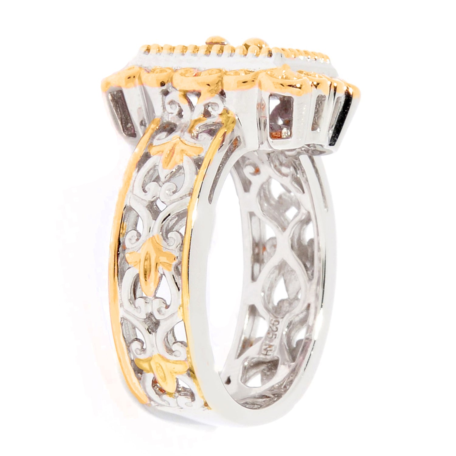 Gems en Vogue 1.05ctw Princess Cut Blue Sapphire Ring