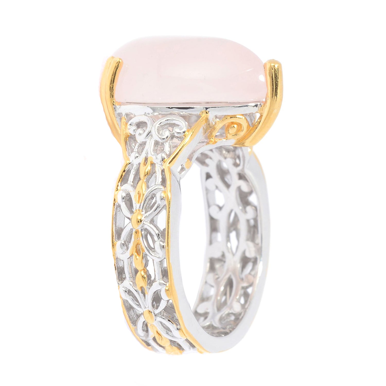 Gems en Vogue Pear Shaped Rose Quartz Ring